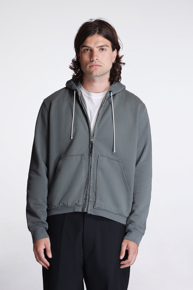 Zip Hoodie Vintage Green