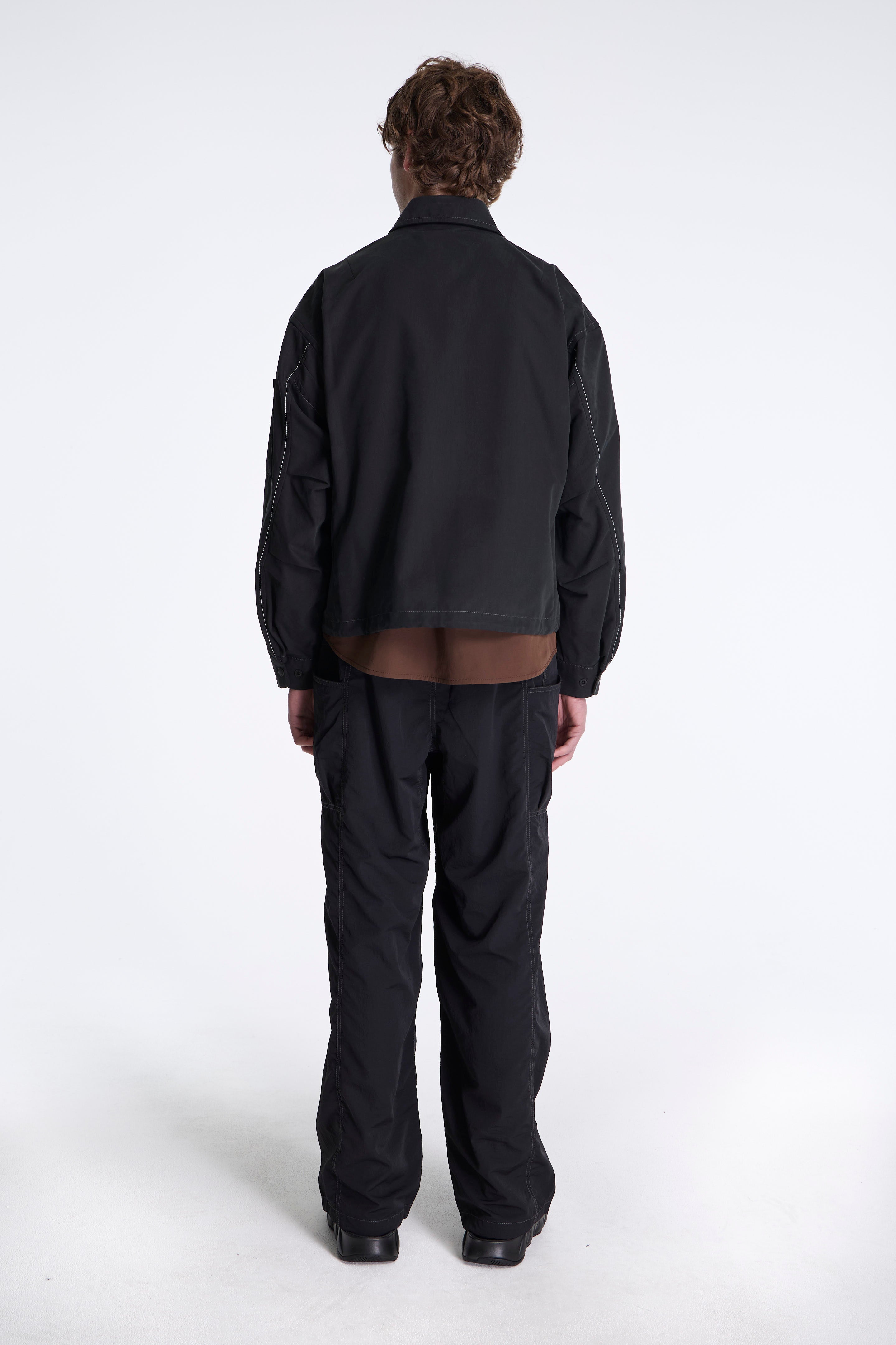 And Wander Crinkled Nylon Pants Black