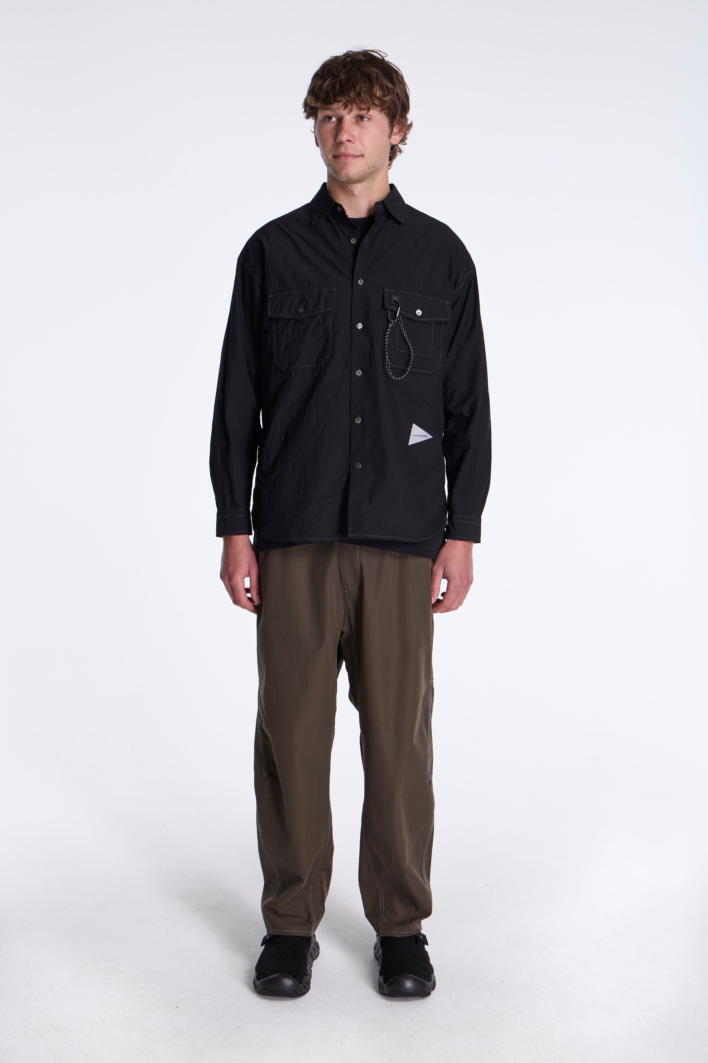 And Wander Cordura Typewriter LS Shirt Black