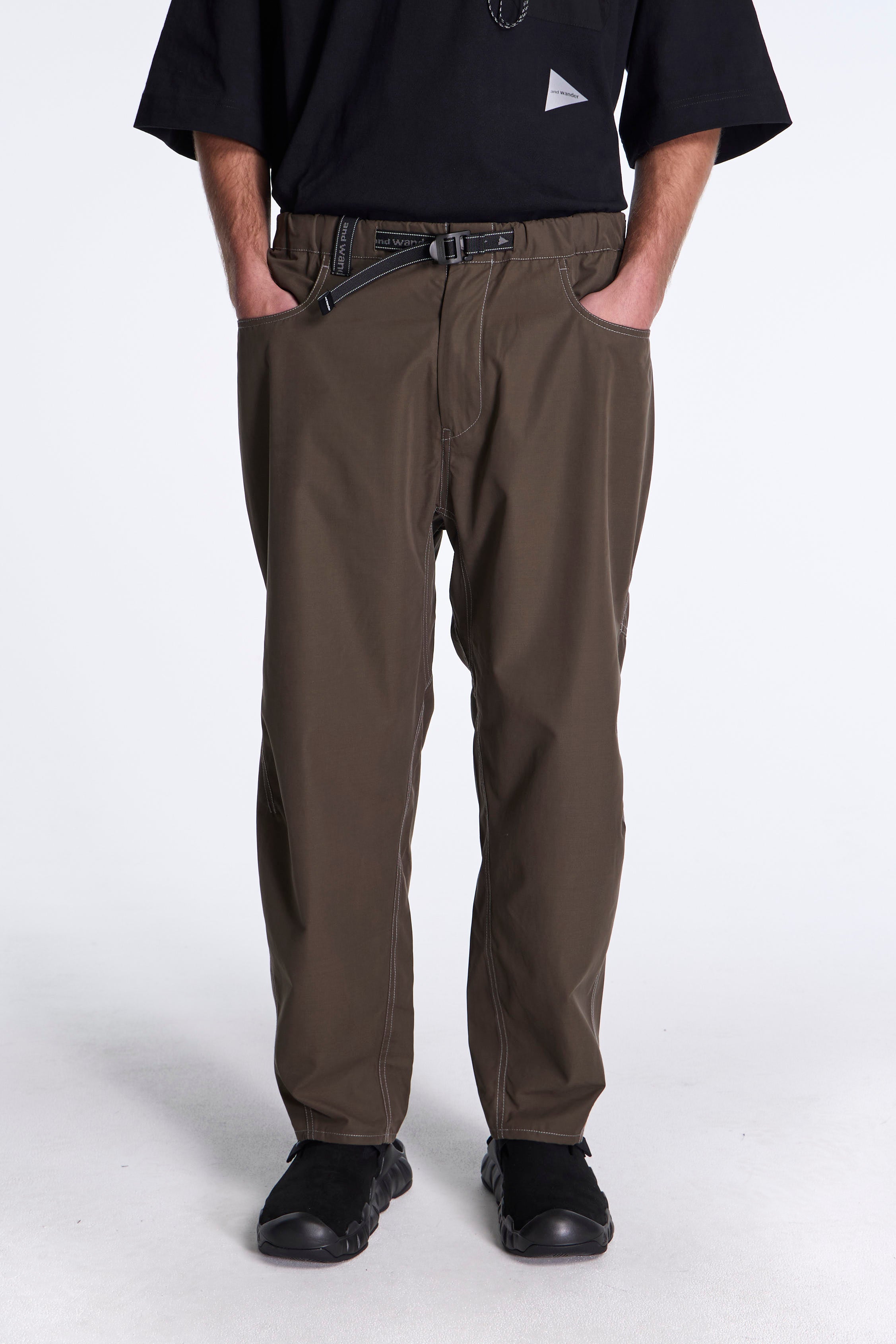 High Count Cloth Wide Pants L.Khaki