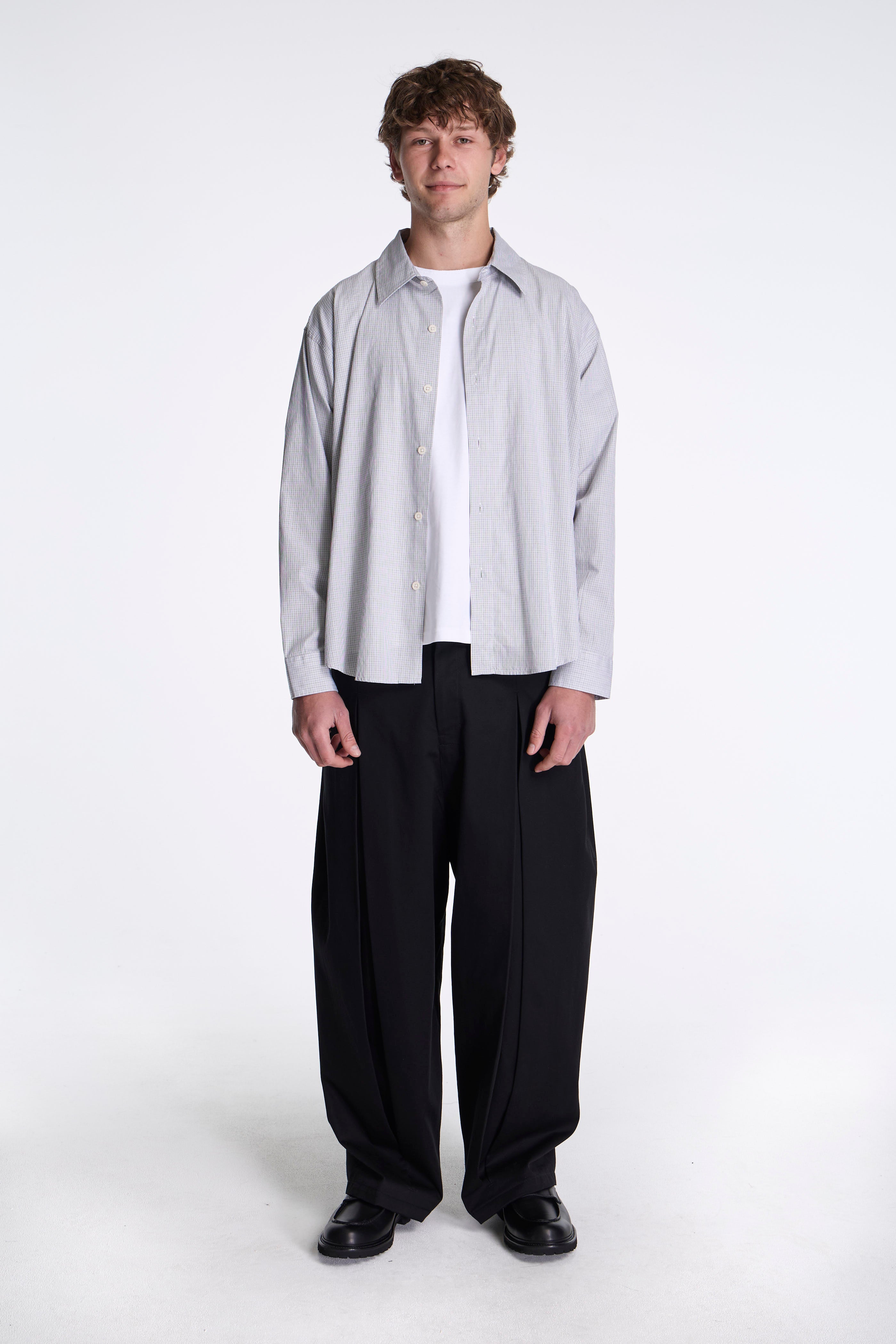 Exact Shirt Grey Micro Check