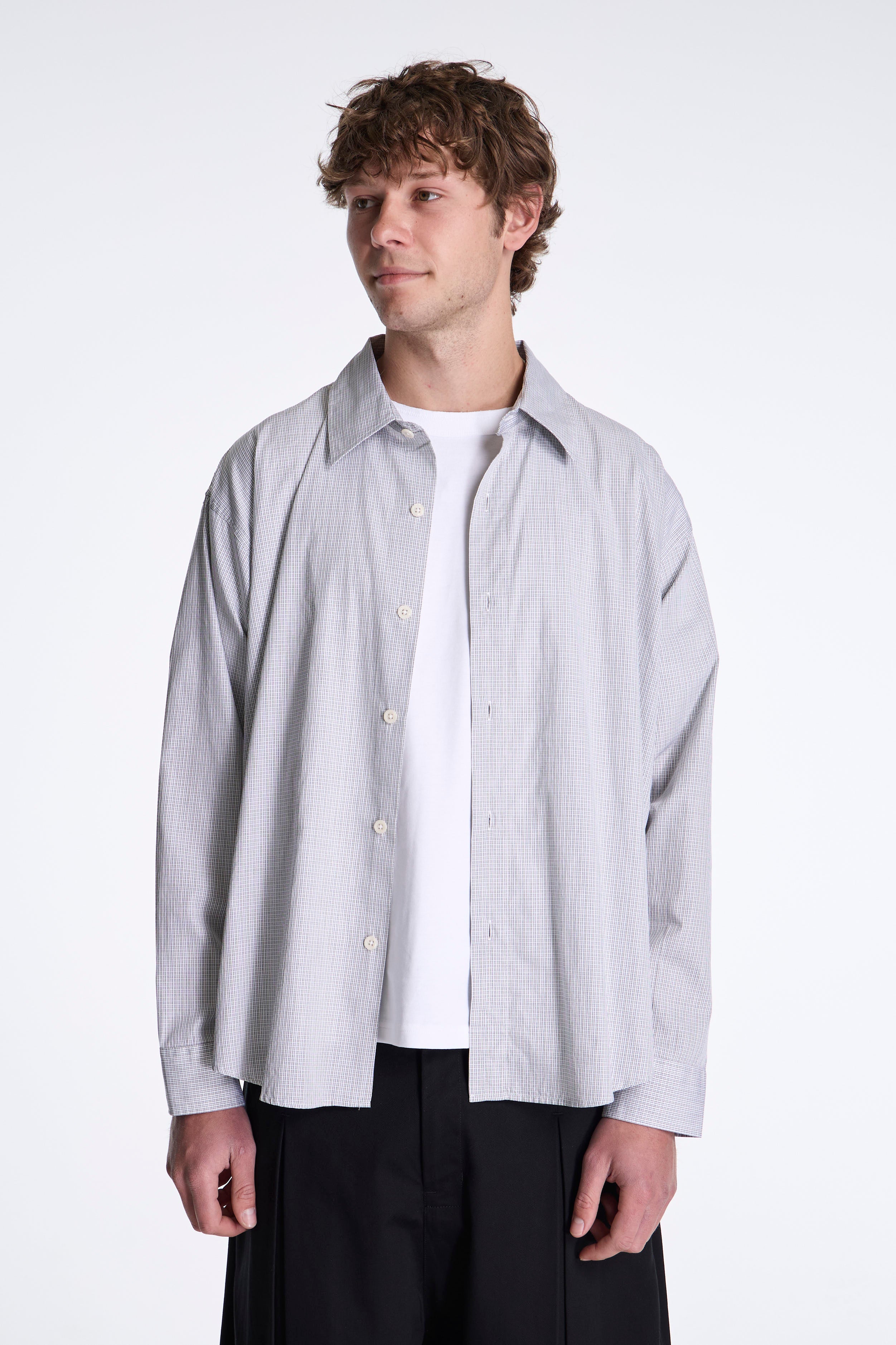 Exact Shirt Grey Micro Check