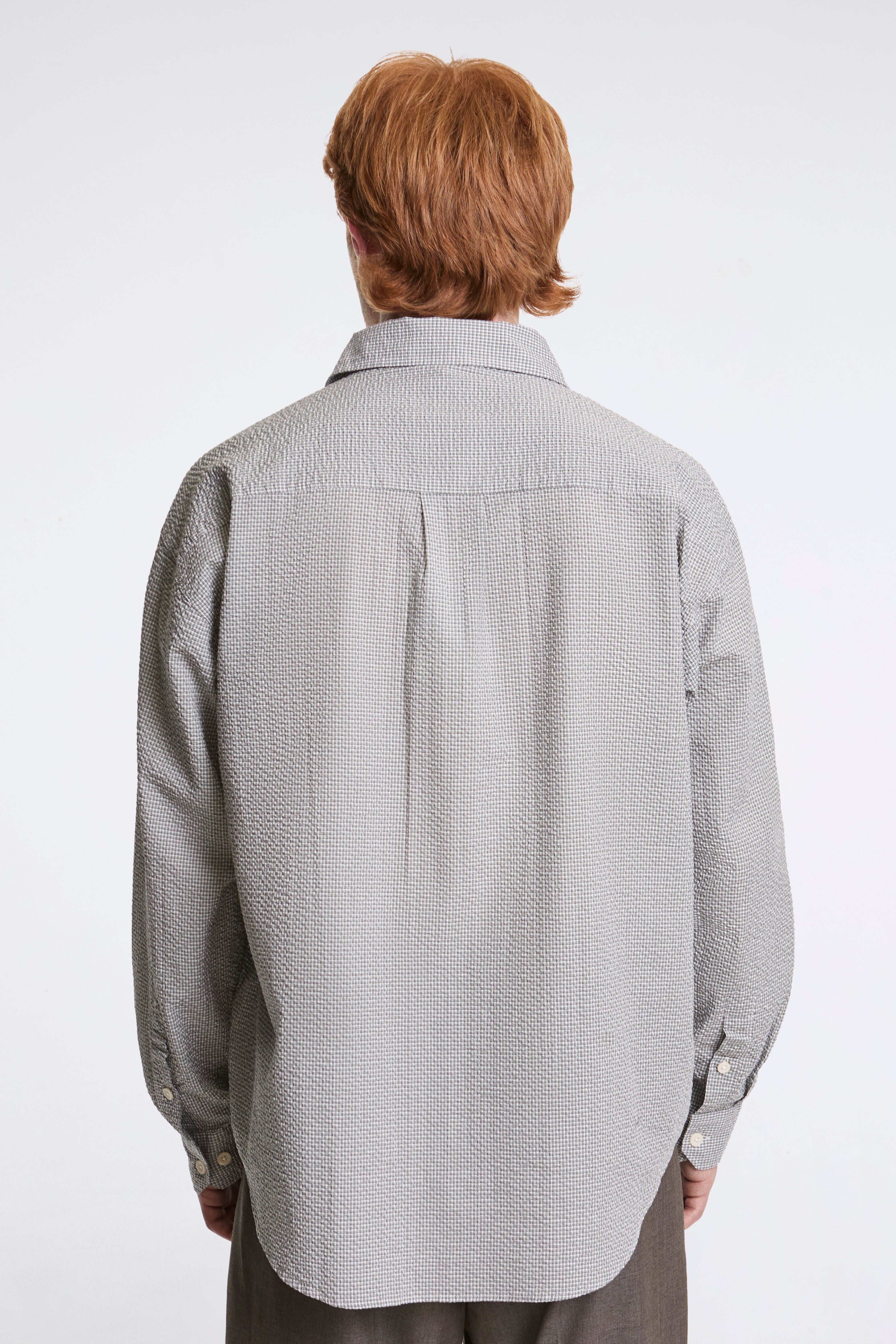 Executive Shirt Textured Bottle Grey Check