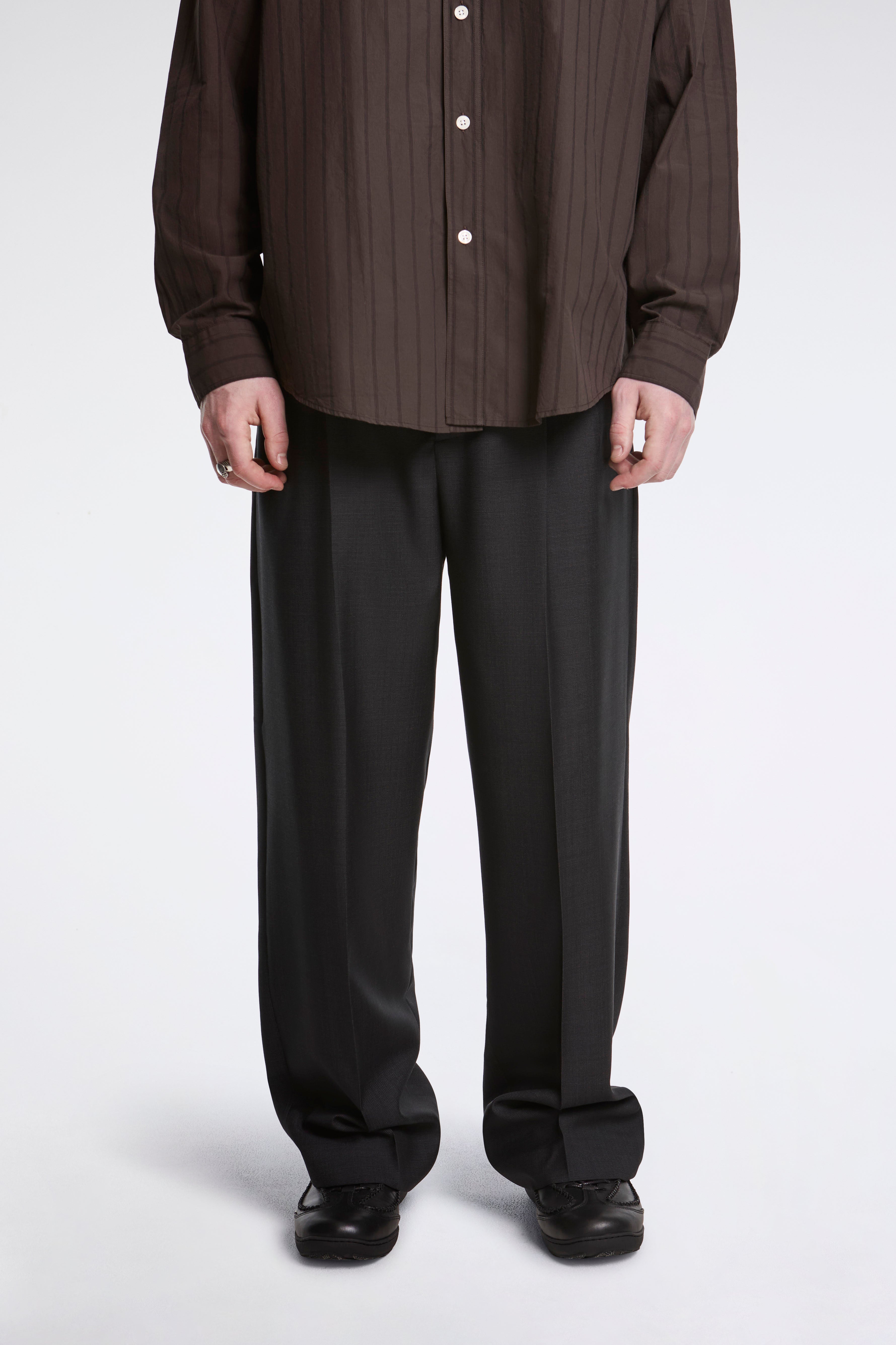 Formal Trousers Dark Grey Tropical Wool