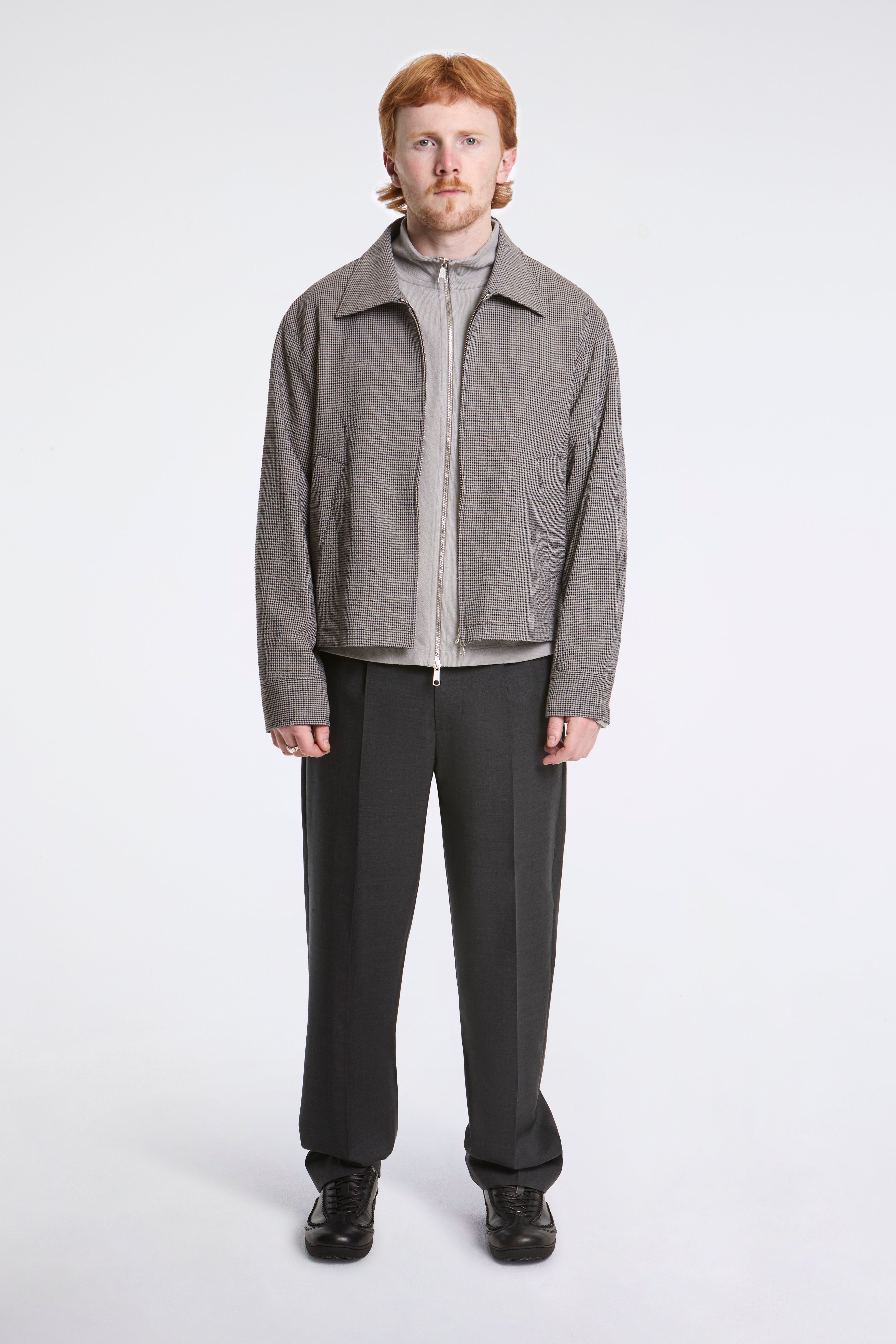 mfpen Mail Jacket Taupe Check | HAVN