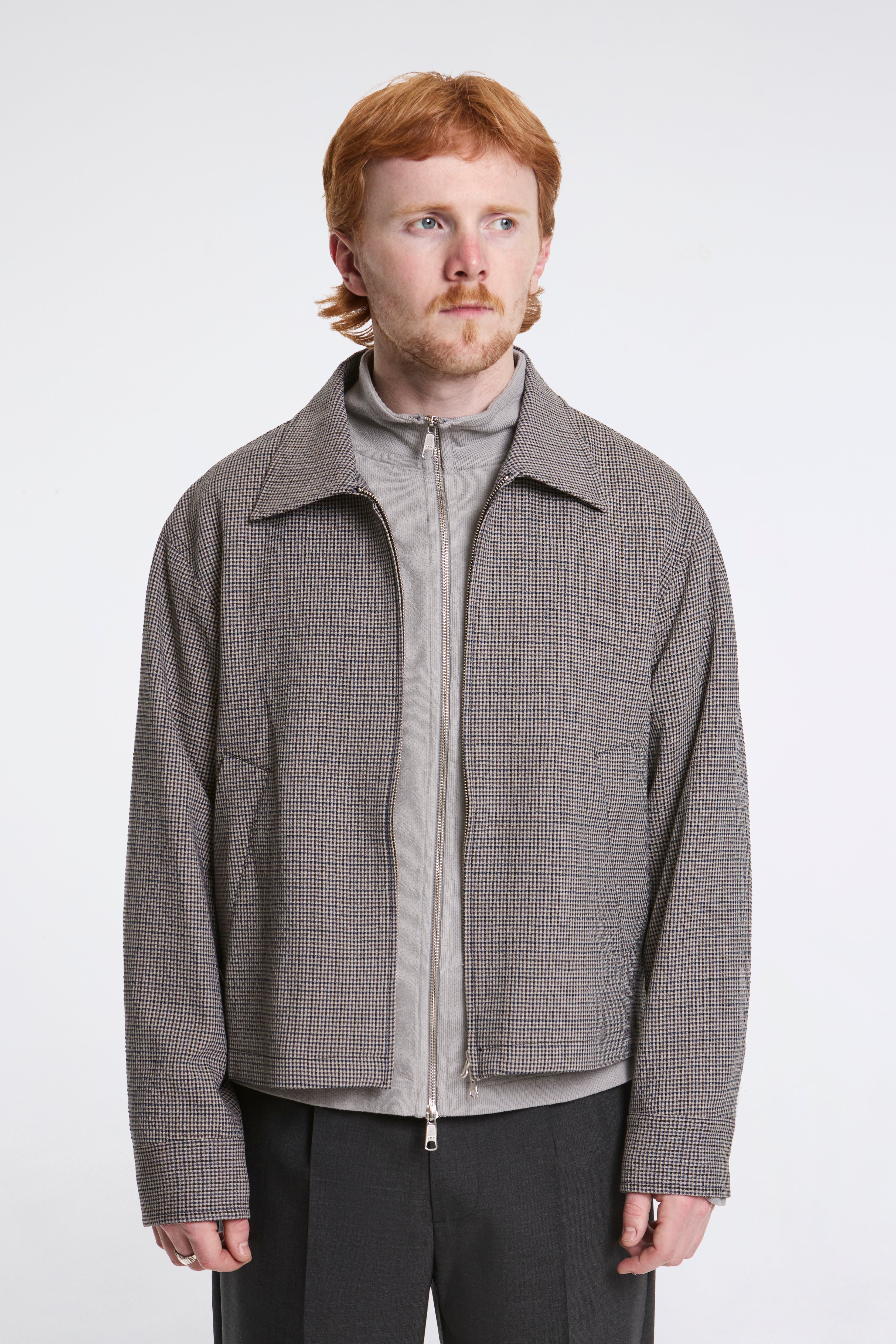 mfpen Mail Jacket Taupe Check | HAVN