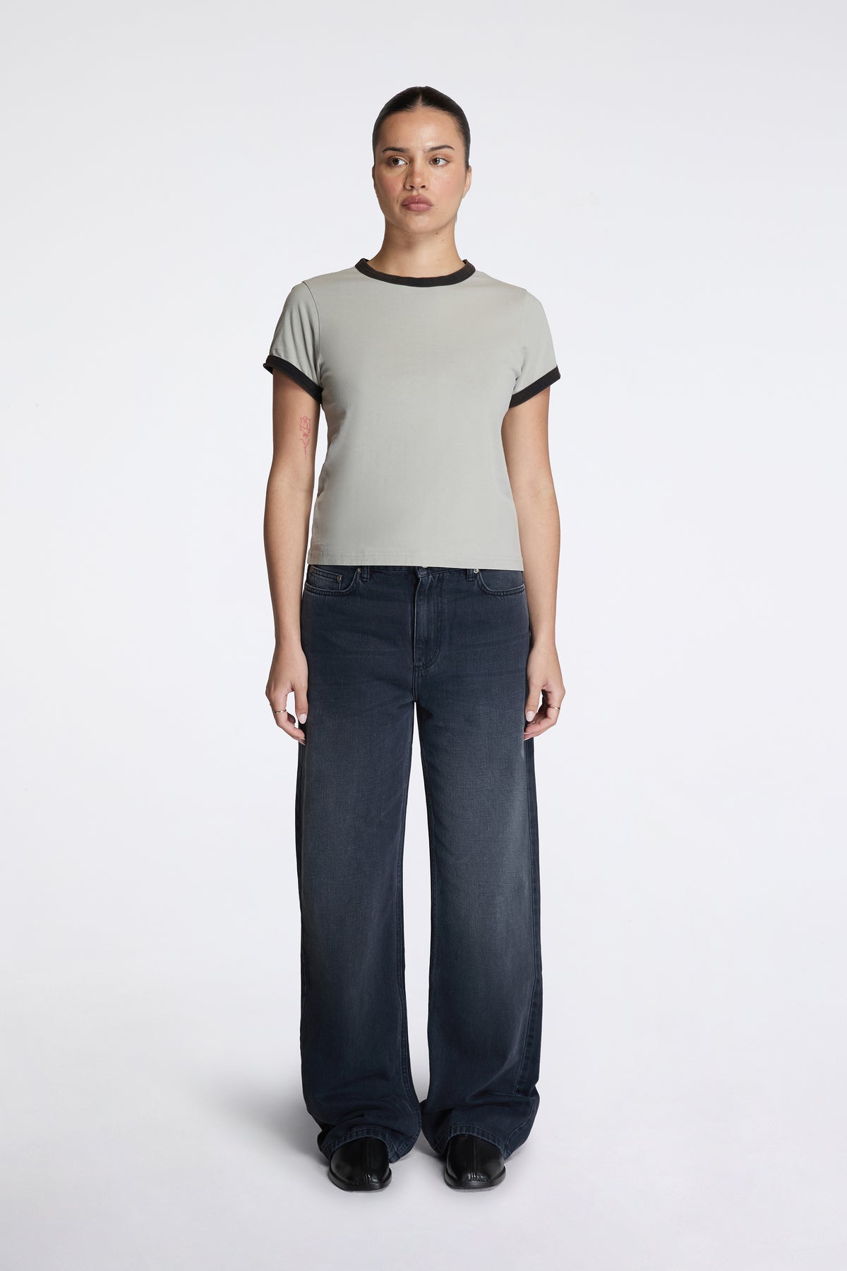 Ringer Tee Washed Clay