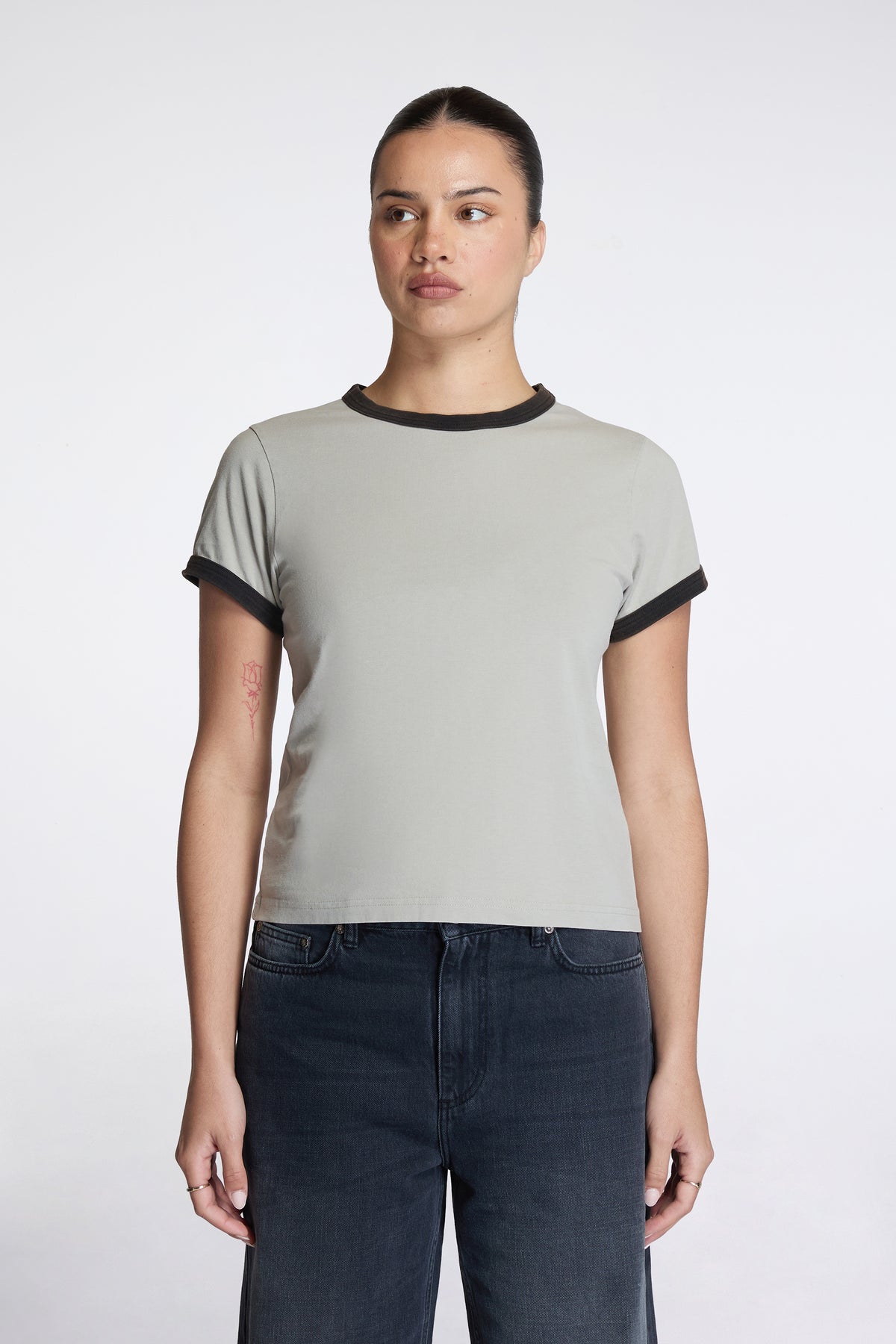 Ringer Tee Washed Clay