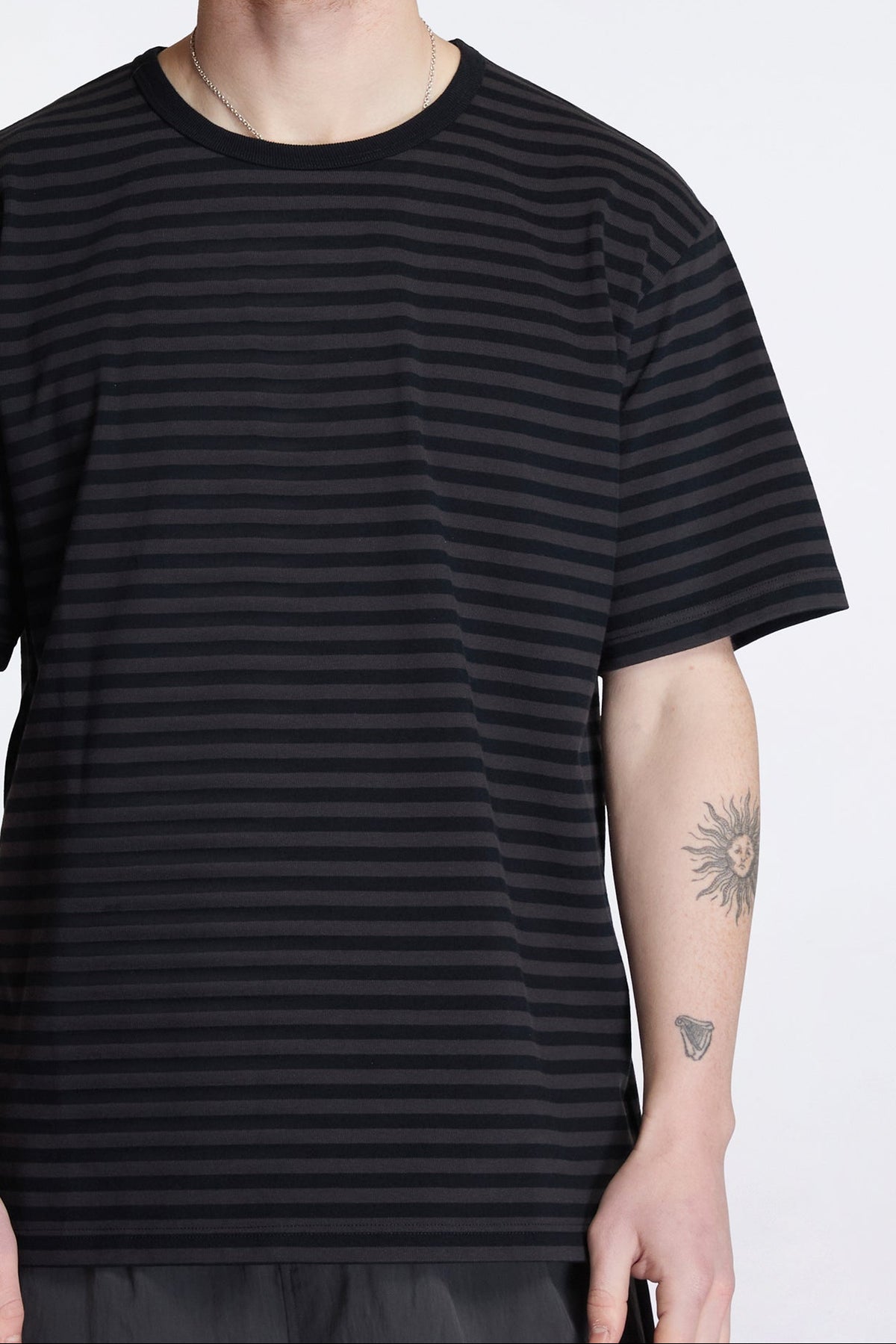 Coolmax Stripe Jersey Tee Charcoal