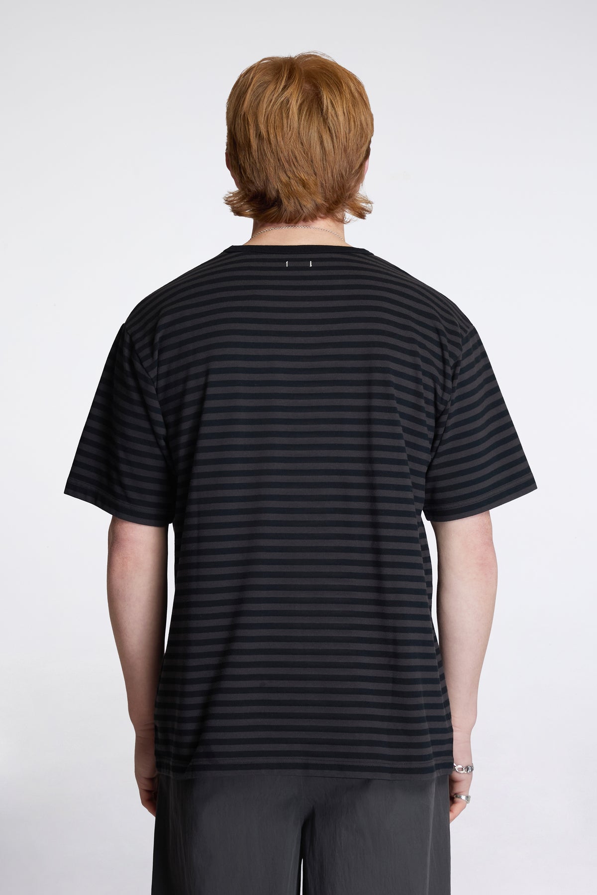 Coolmax Stripe Jersey Tee Charcoal