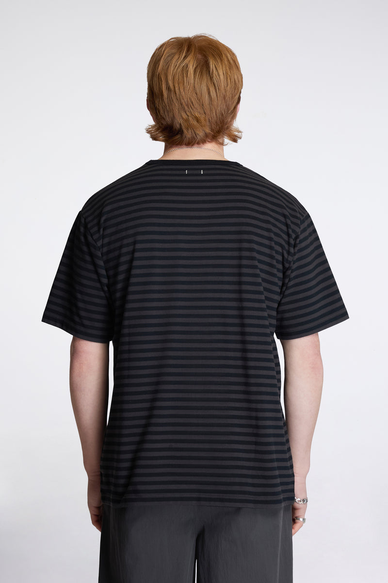 Coolmax Stripe Jersey Tee Charcoal