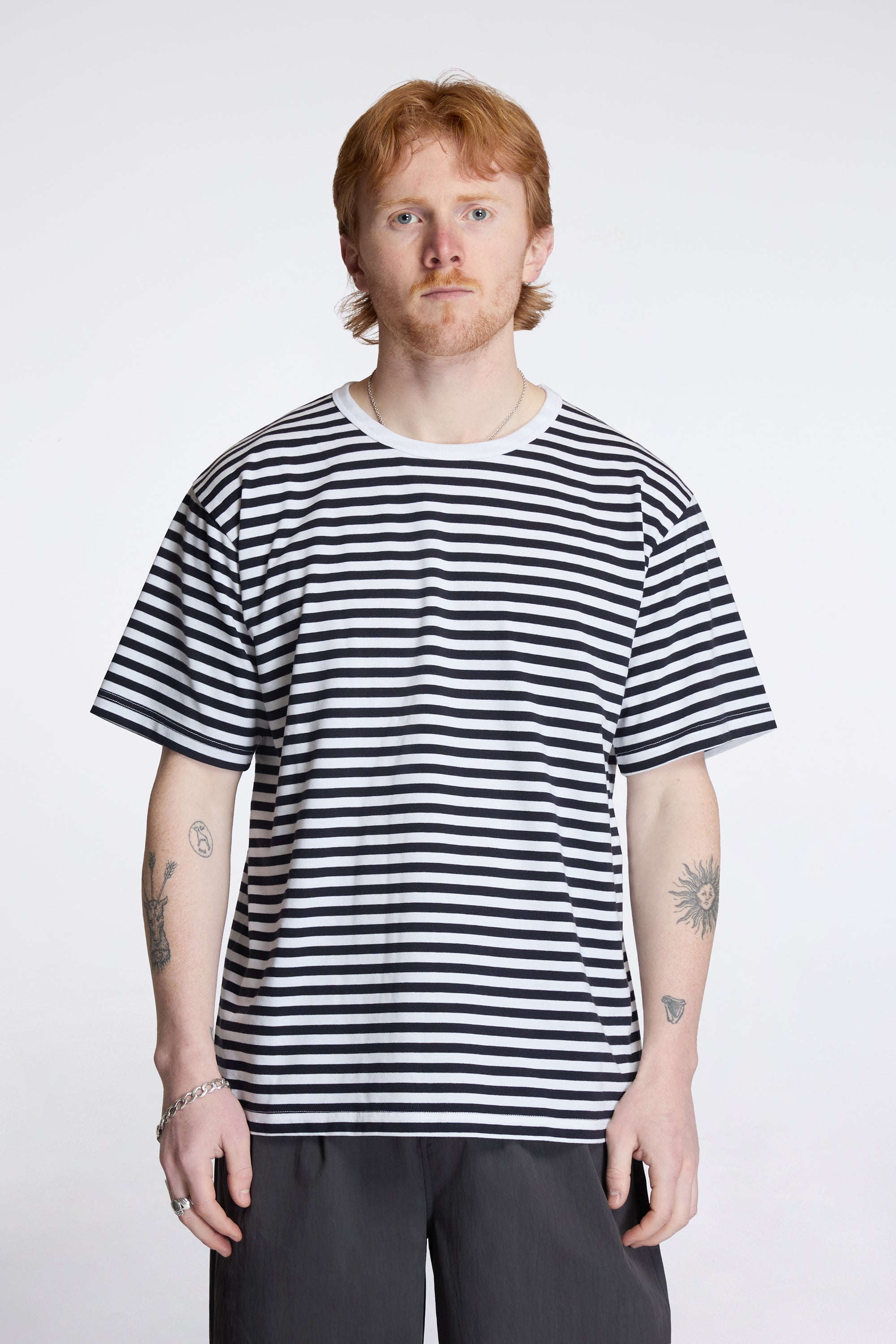 Nanamica Coolmax Stripe Jersey Tee Dark Navy | HAVN
