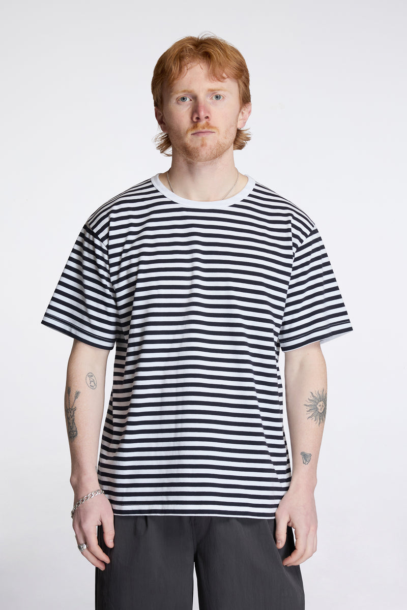 Coolmax Stripe Jersey Tee Dark Navy