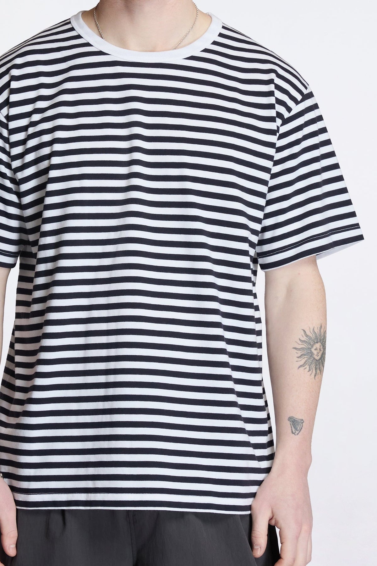 Coolmax Stripe Jersey Tee Dark Navy
