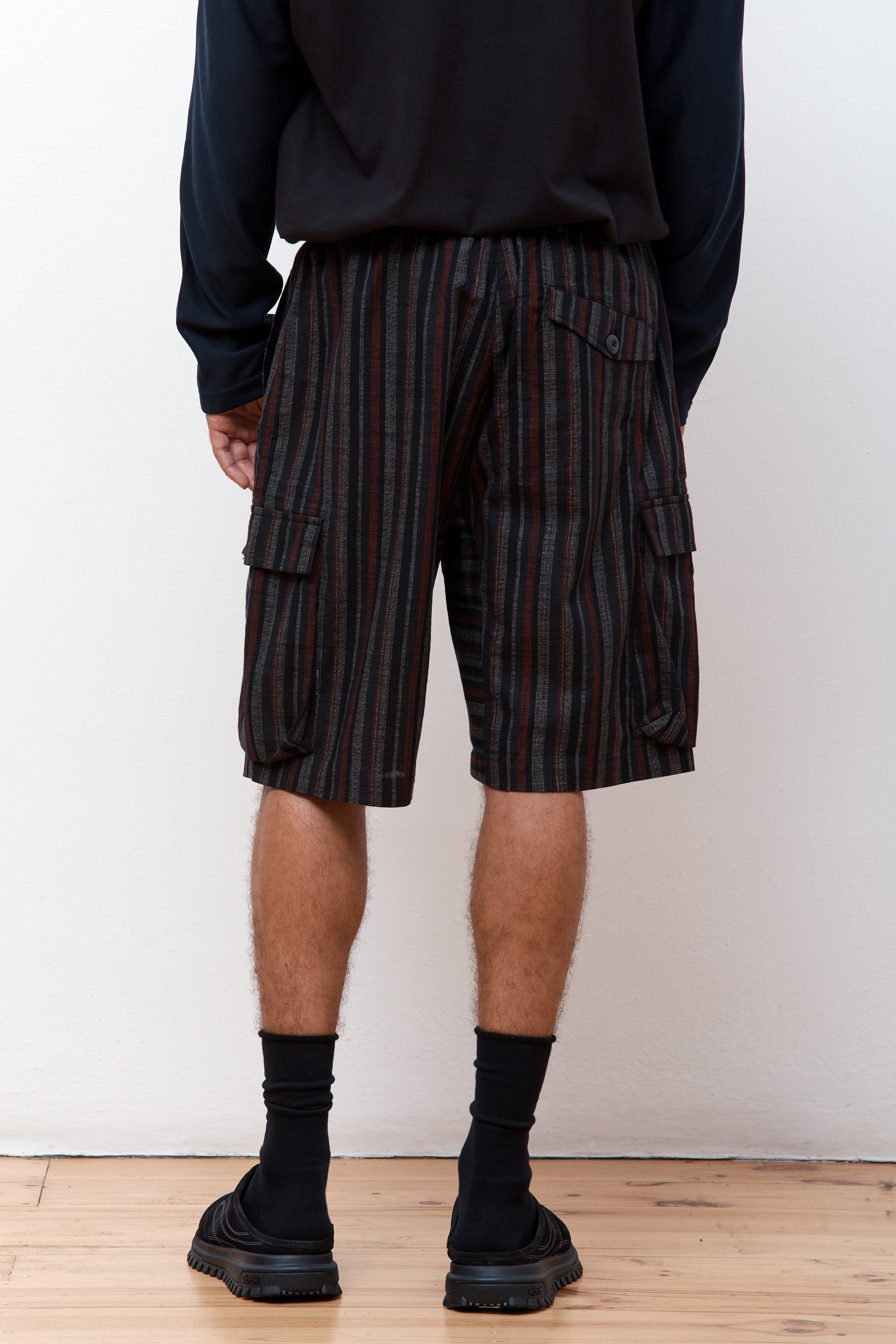 Wagara Low Cargo Track Shorts Black