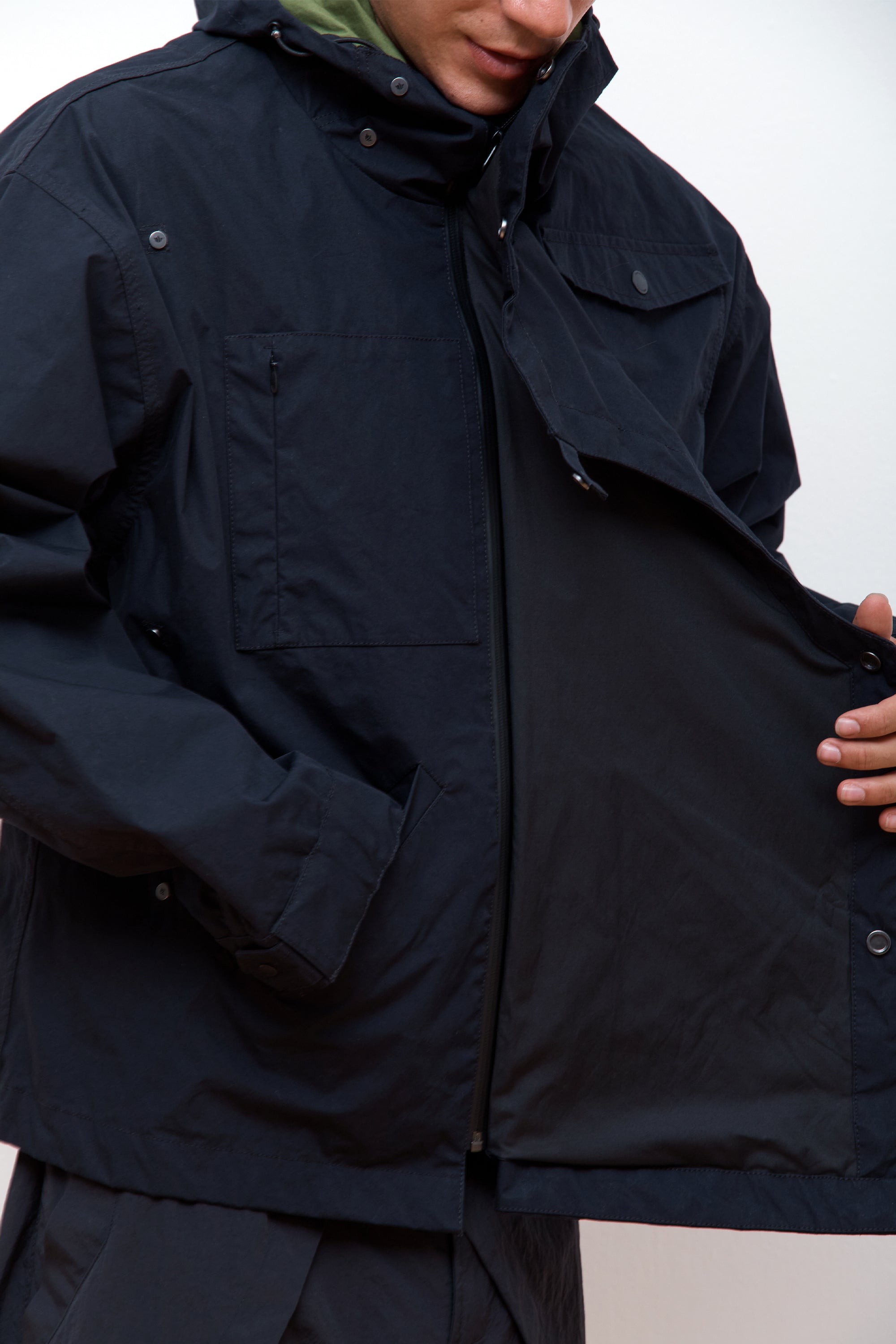 Oversized Monk Snoparka Black