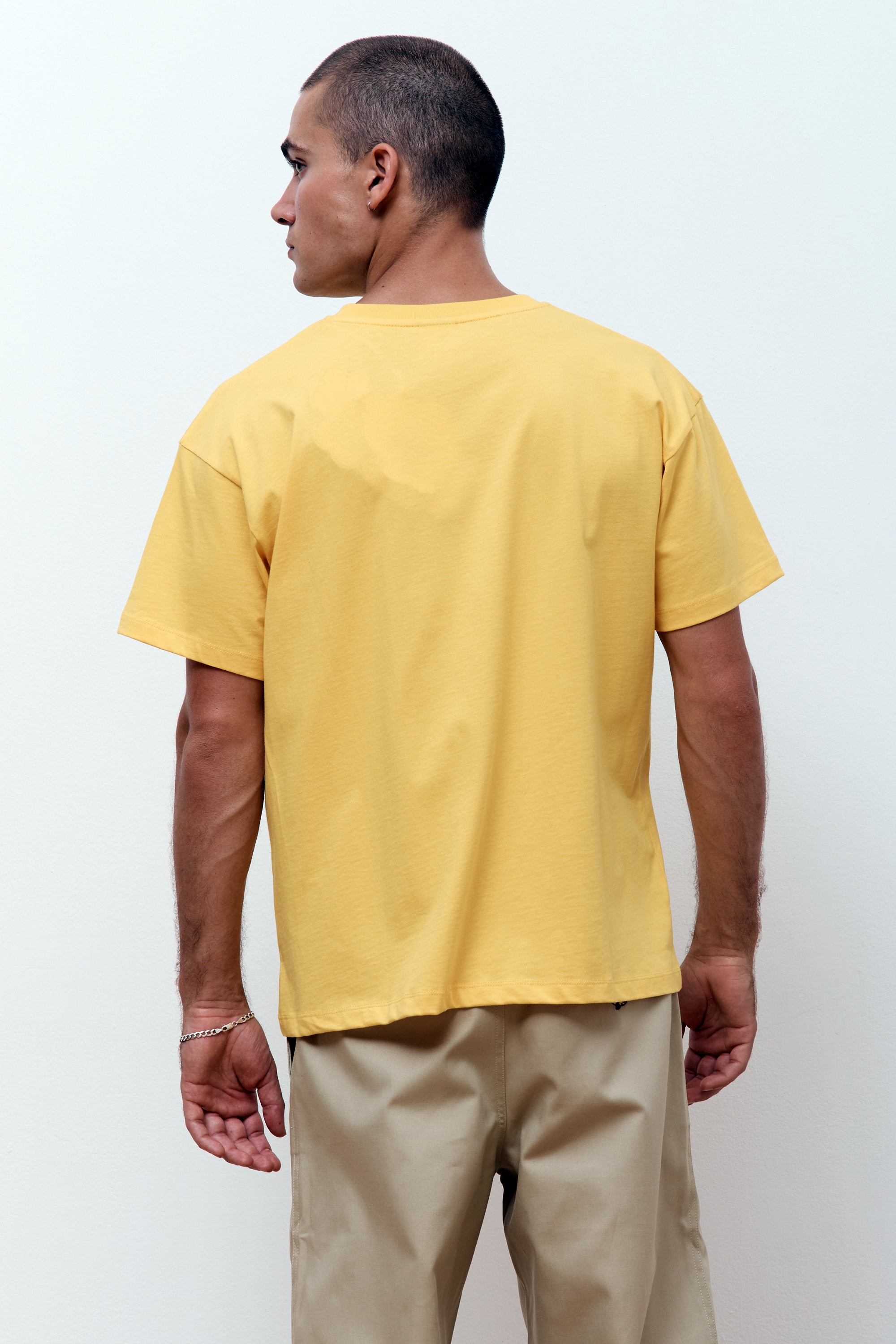 Construction Graphic Logo T-Shirt Yellow