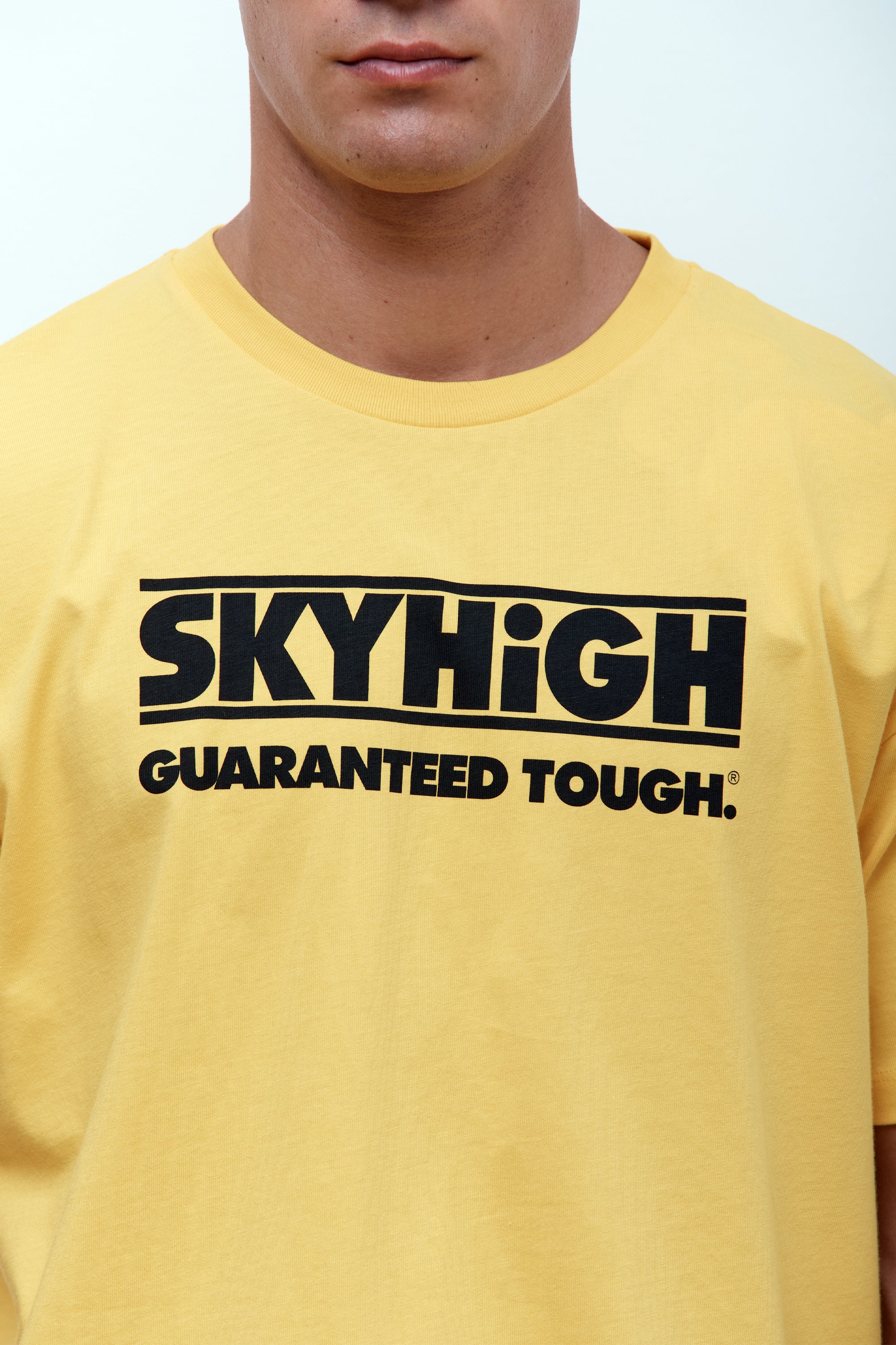 Construction Graphic Logo T-Shirt Yellow