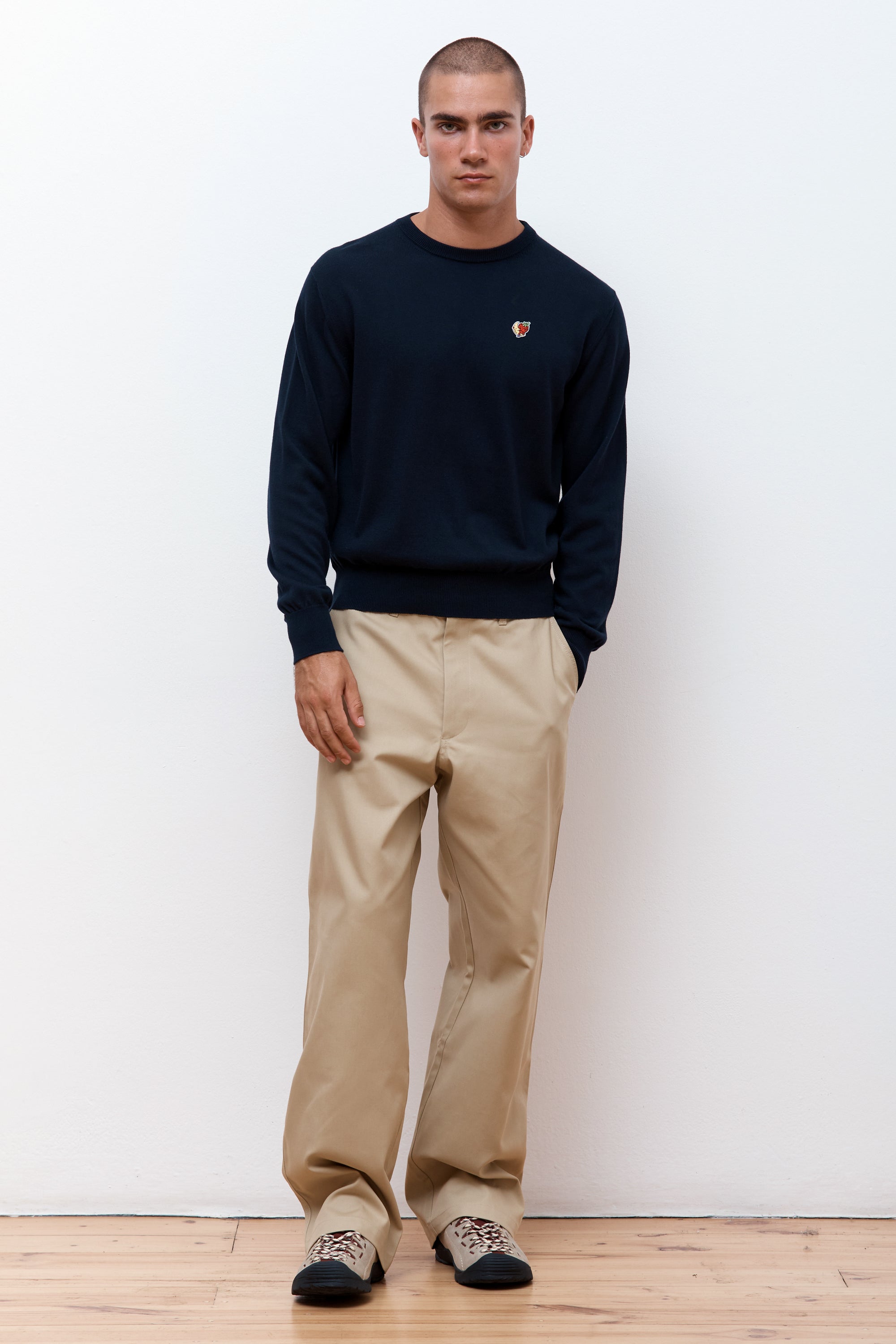 Perennial Logo Crewneck Sweater Navy