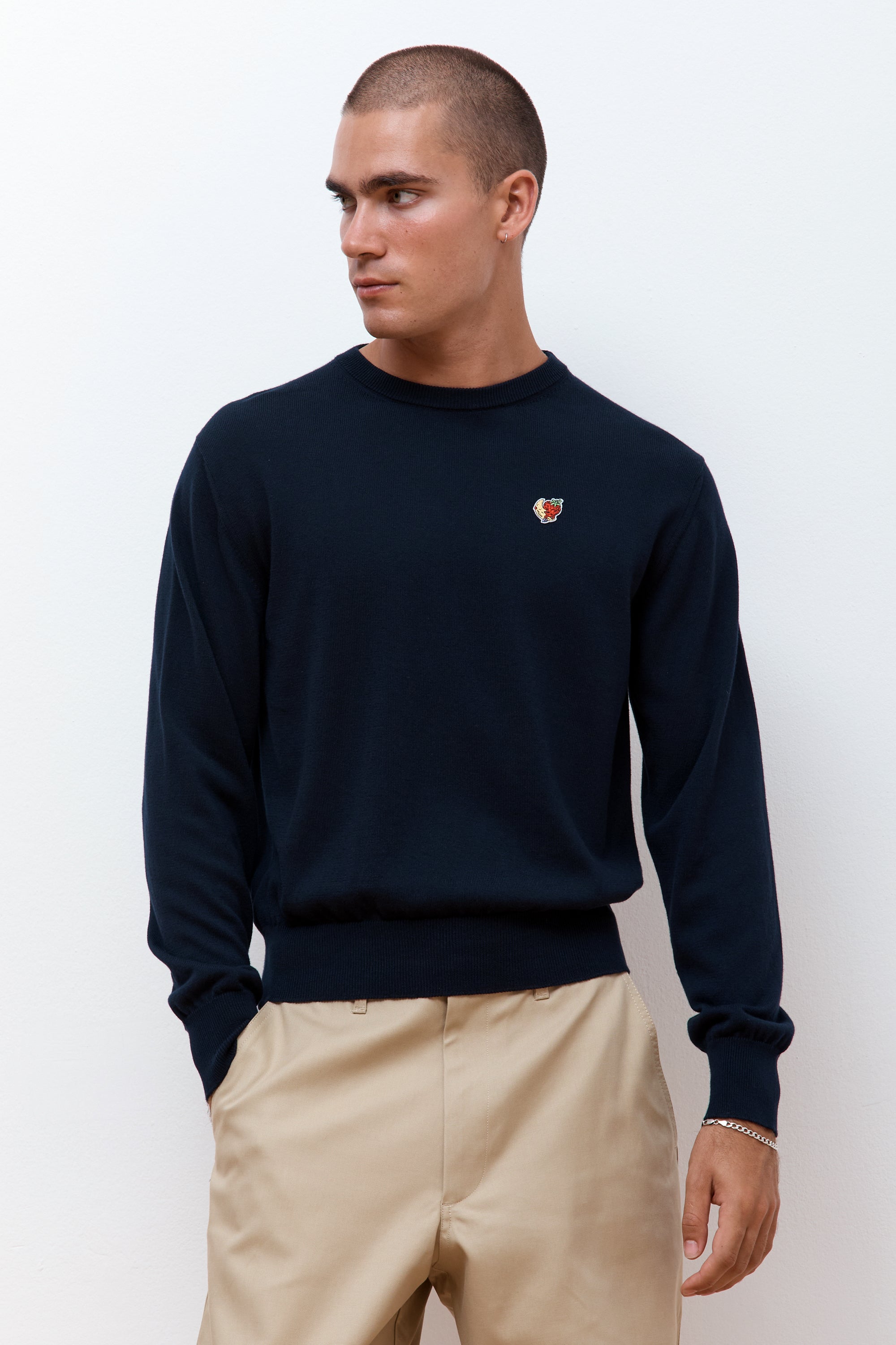 Perennial Logo Crewneck Sweater Navy