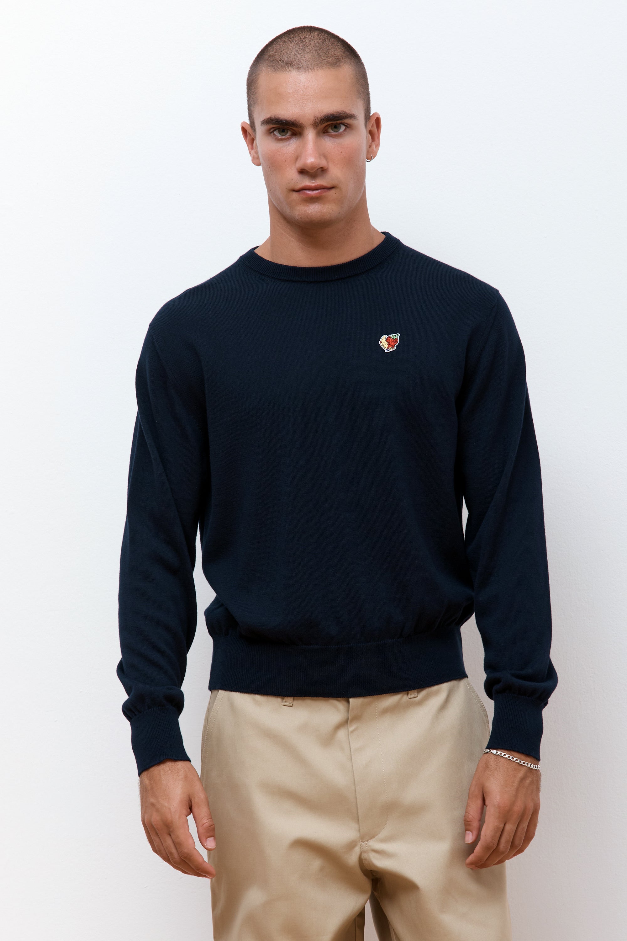 Perennial Logo Crewneck Sweater Navy