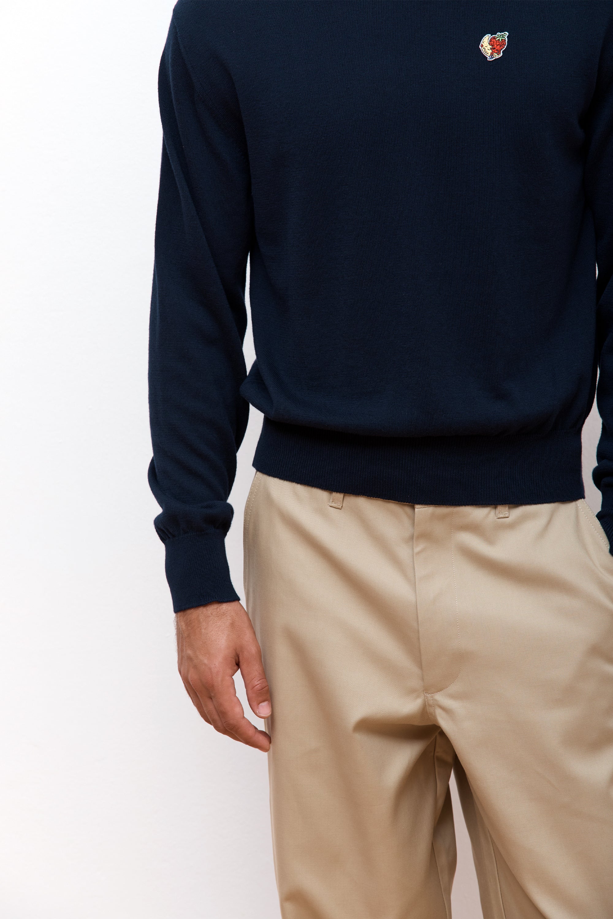 Perennial Logo Crewneck Sweater Navy