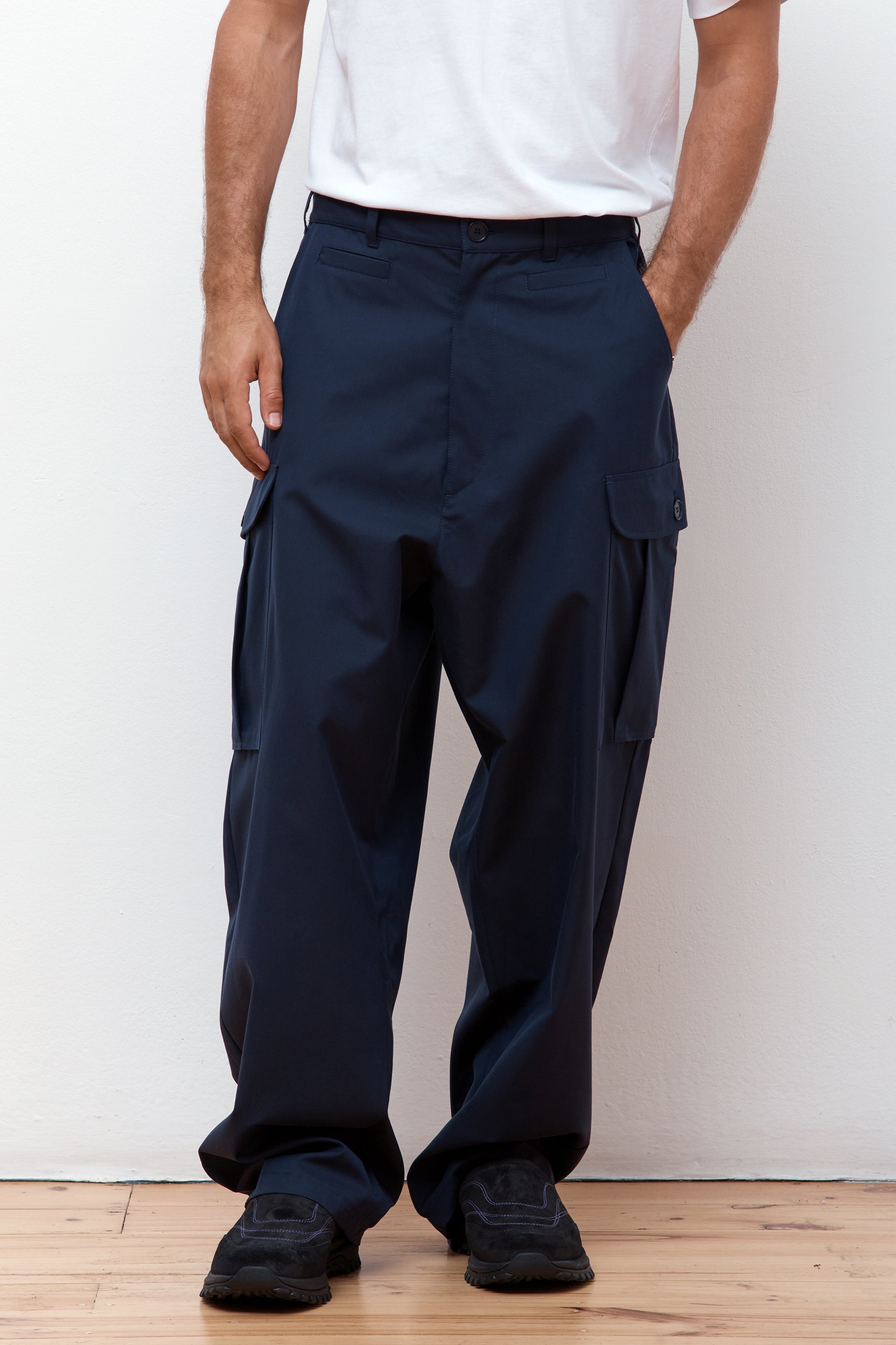 Perennial Logo Cargo Pants Navy