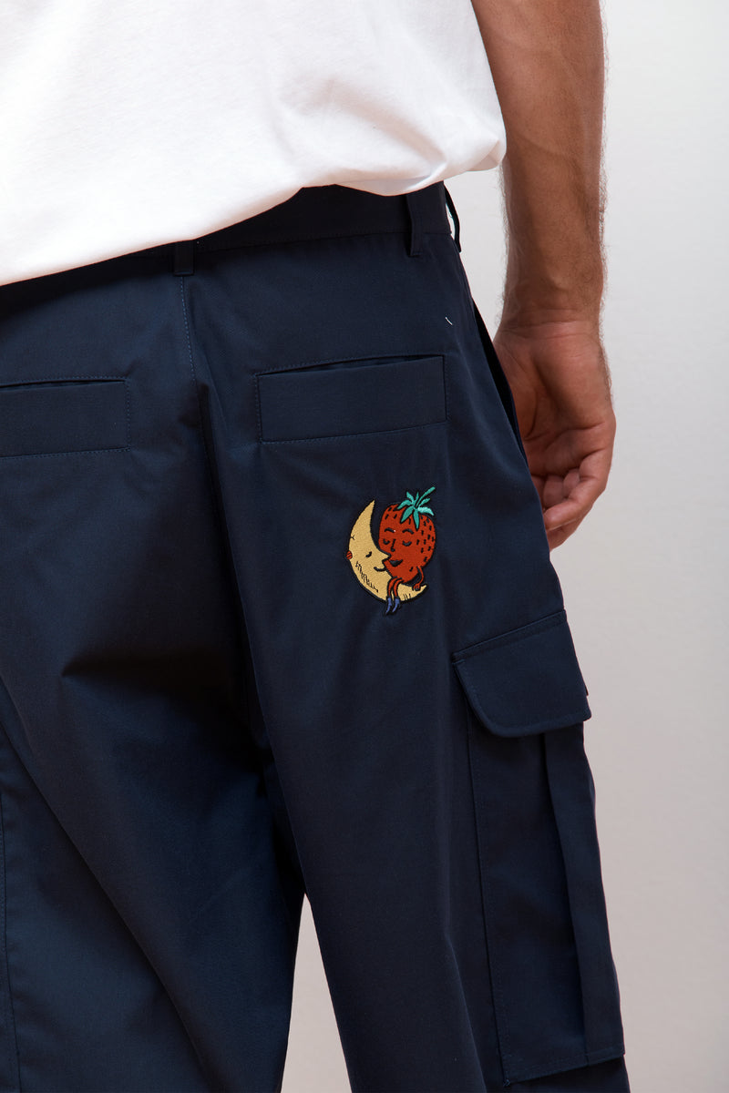 Perennial Logo Cargo Pants Navy
