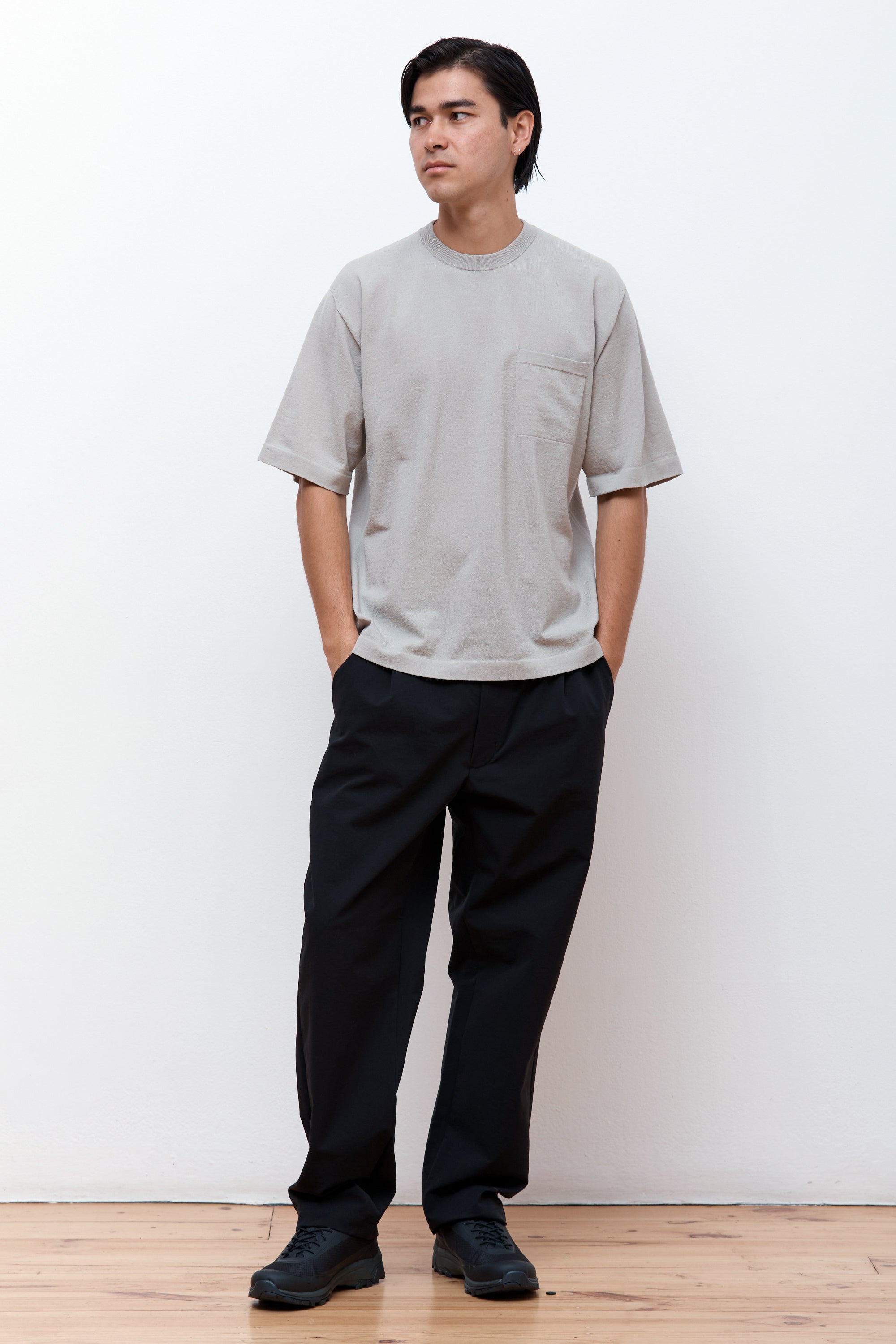 Wholegarment Wool T-Shirt Beige