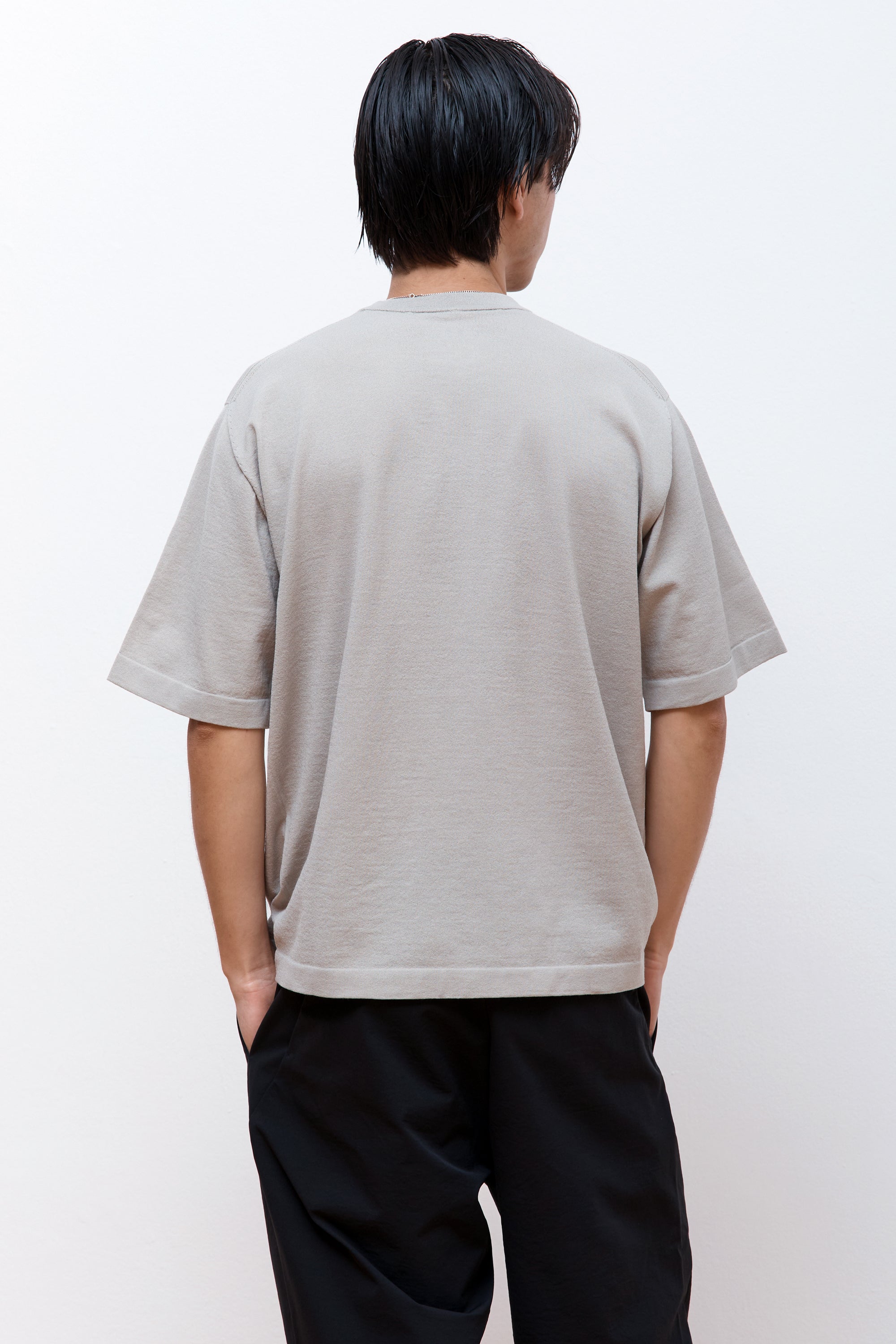 Wholegarment Wool T-Shirt Beige