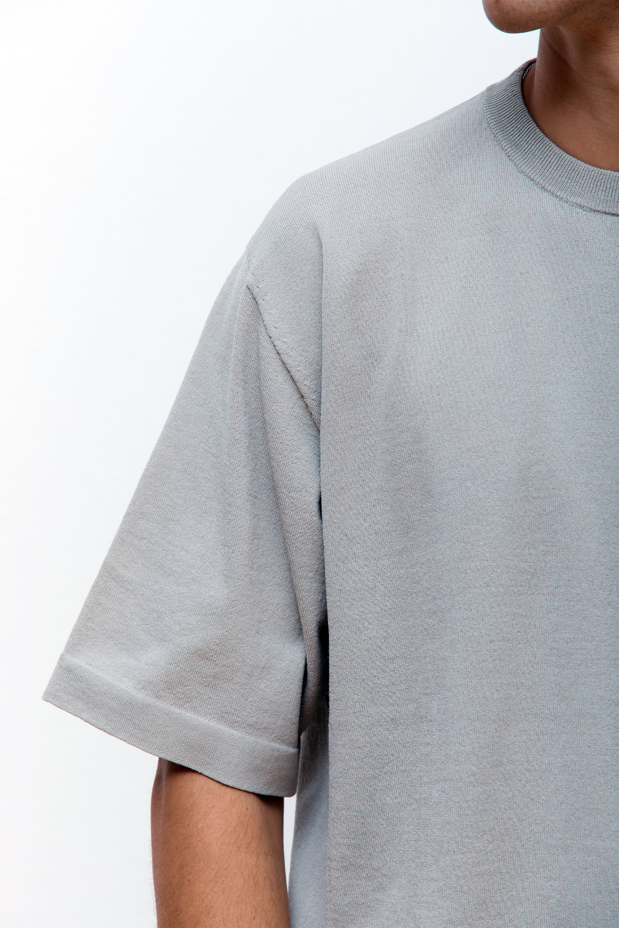 Wholegarment Wool T-Shirt Beige