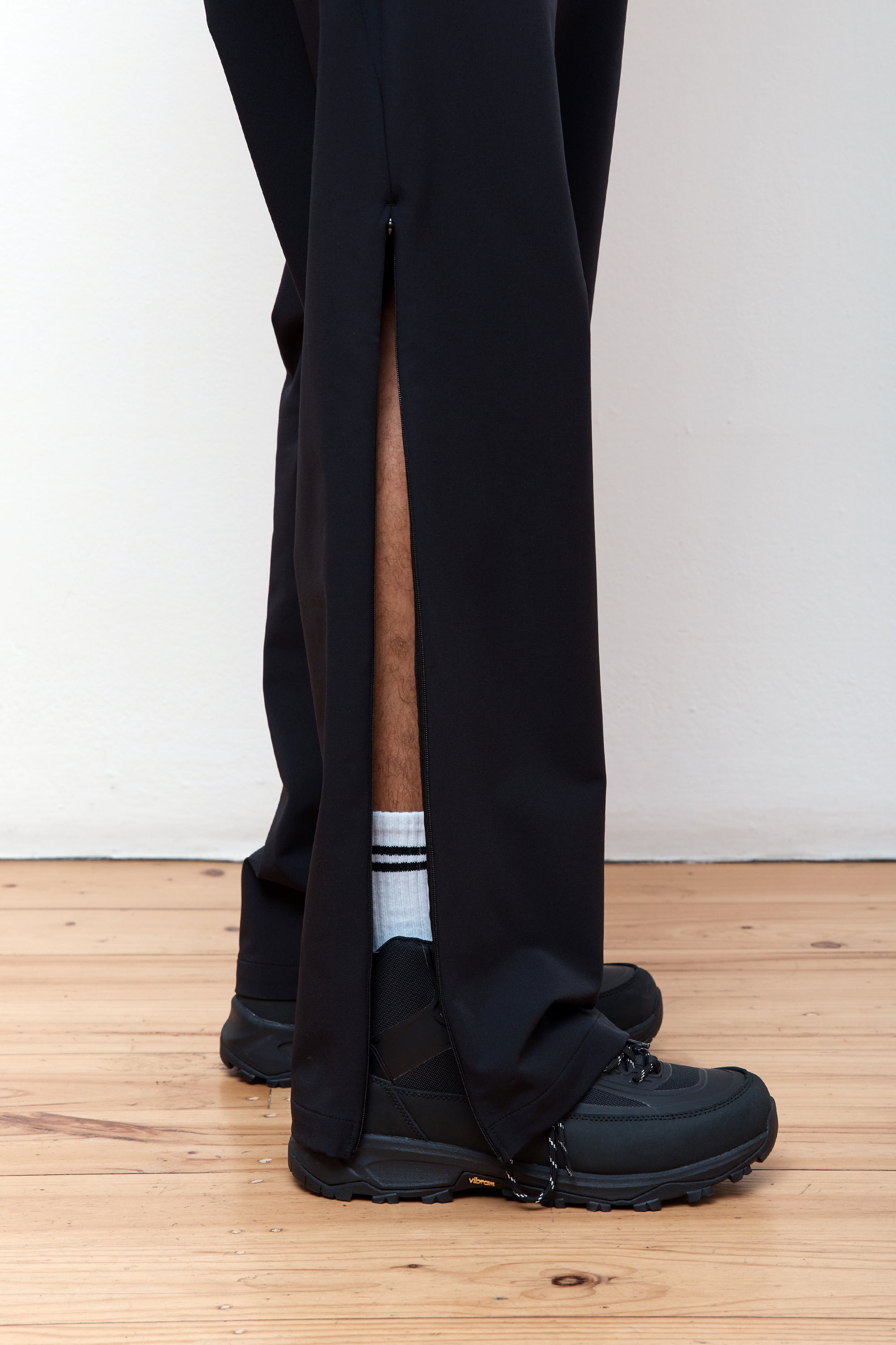 Side Zip Pants Black