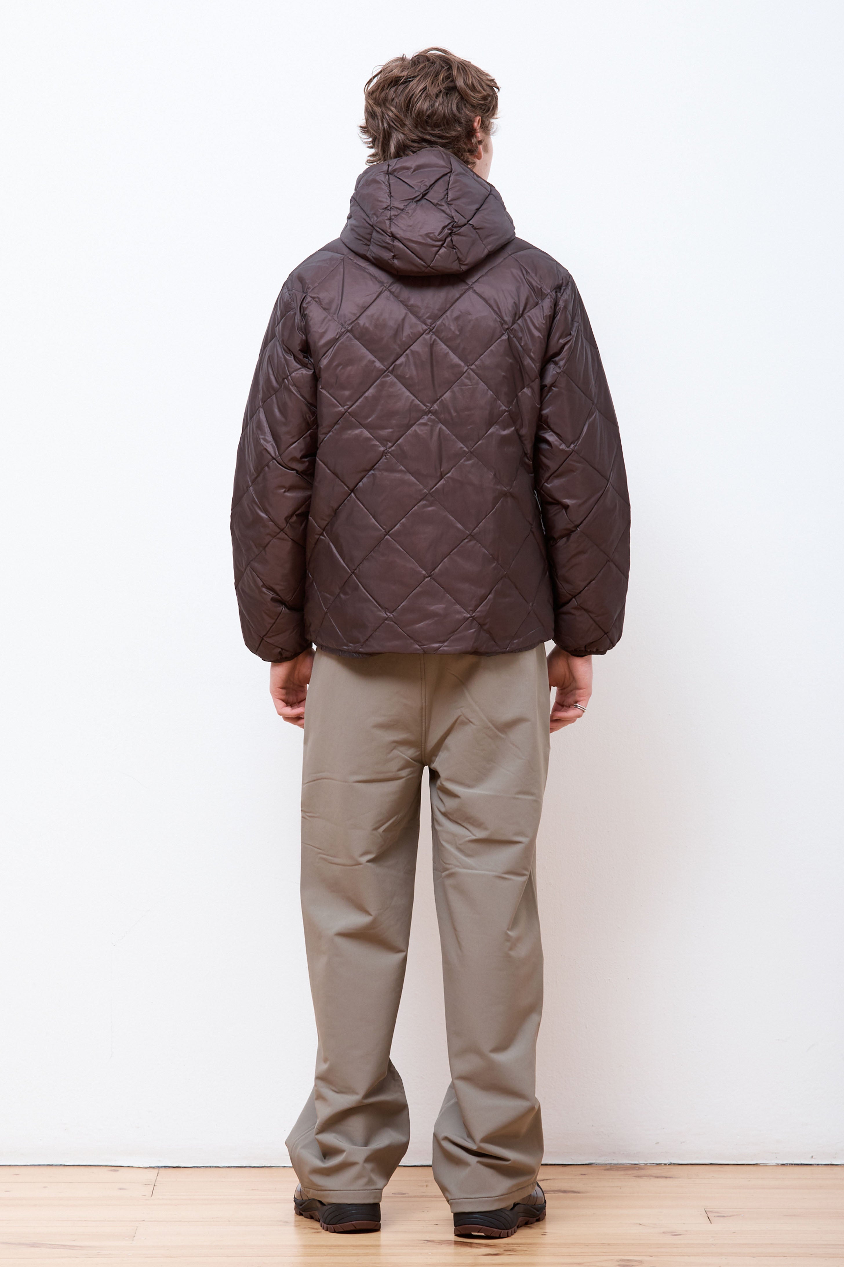 Light Down Hood Jacket Dk Brown