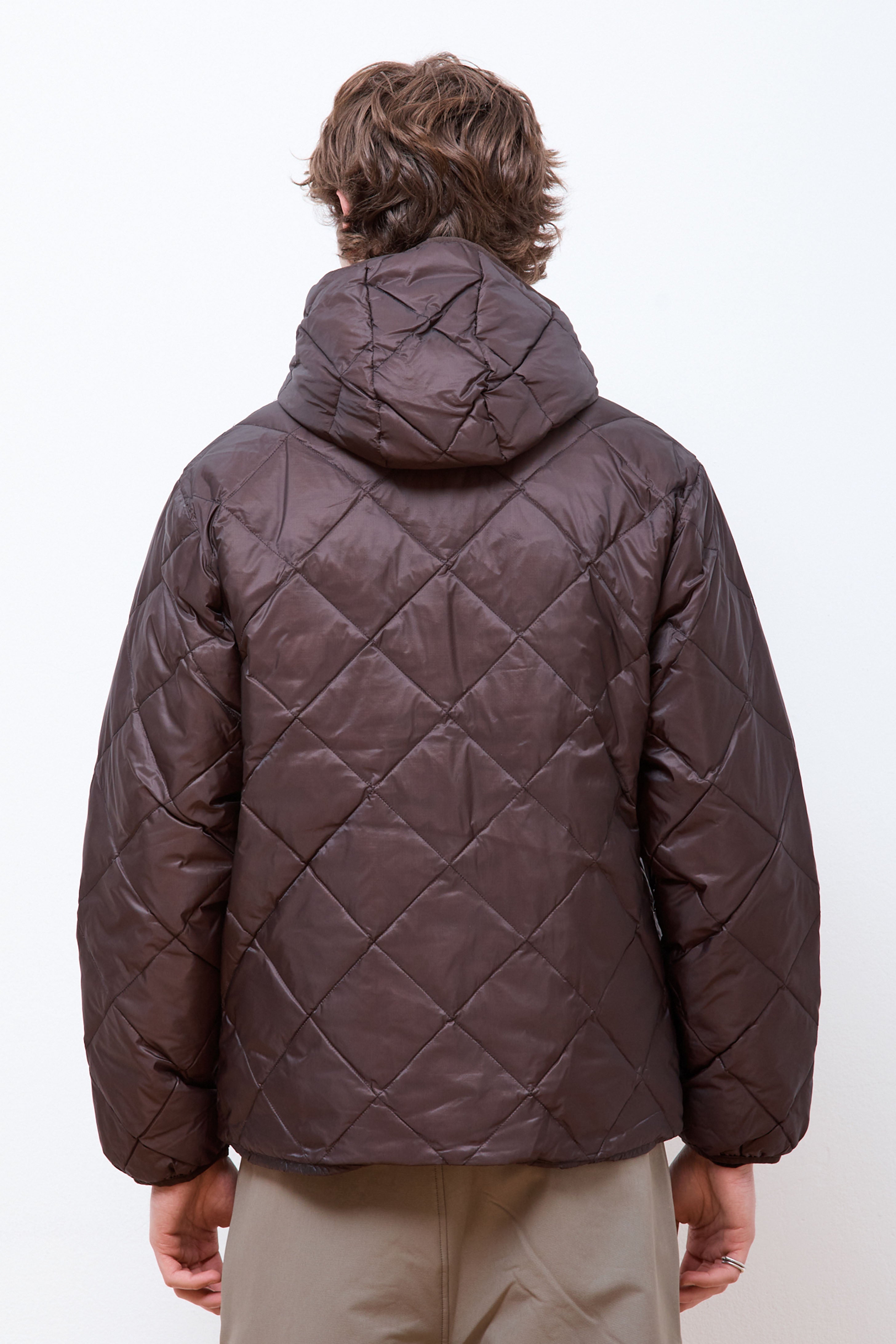 Light Down Hood Jacket Dk Brown