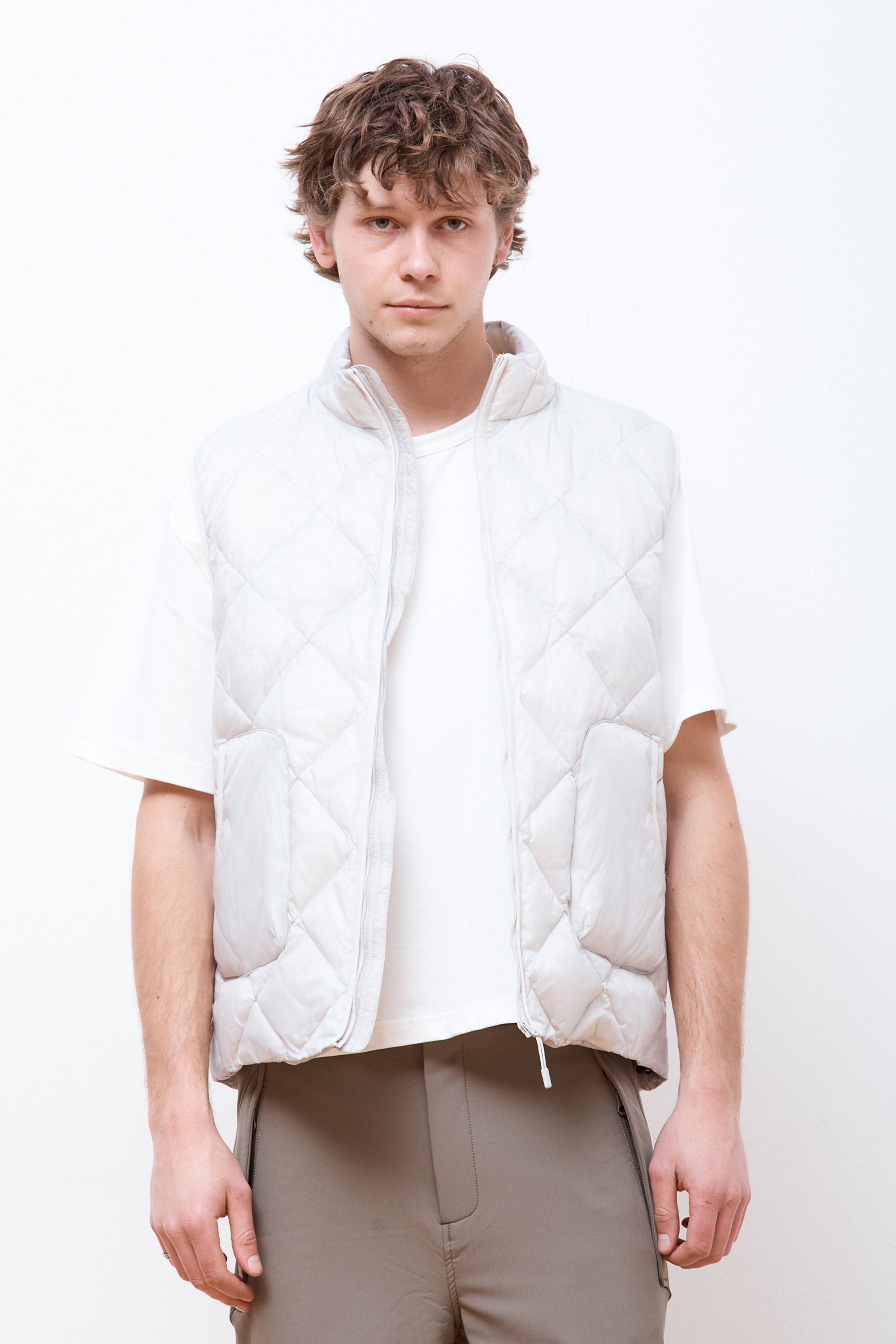 Light Down Vest Light Grey