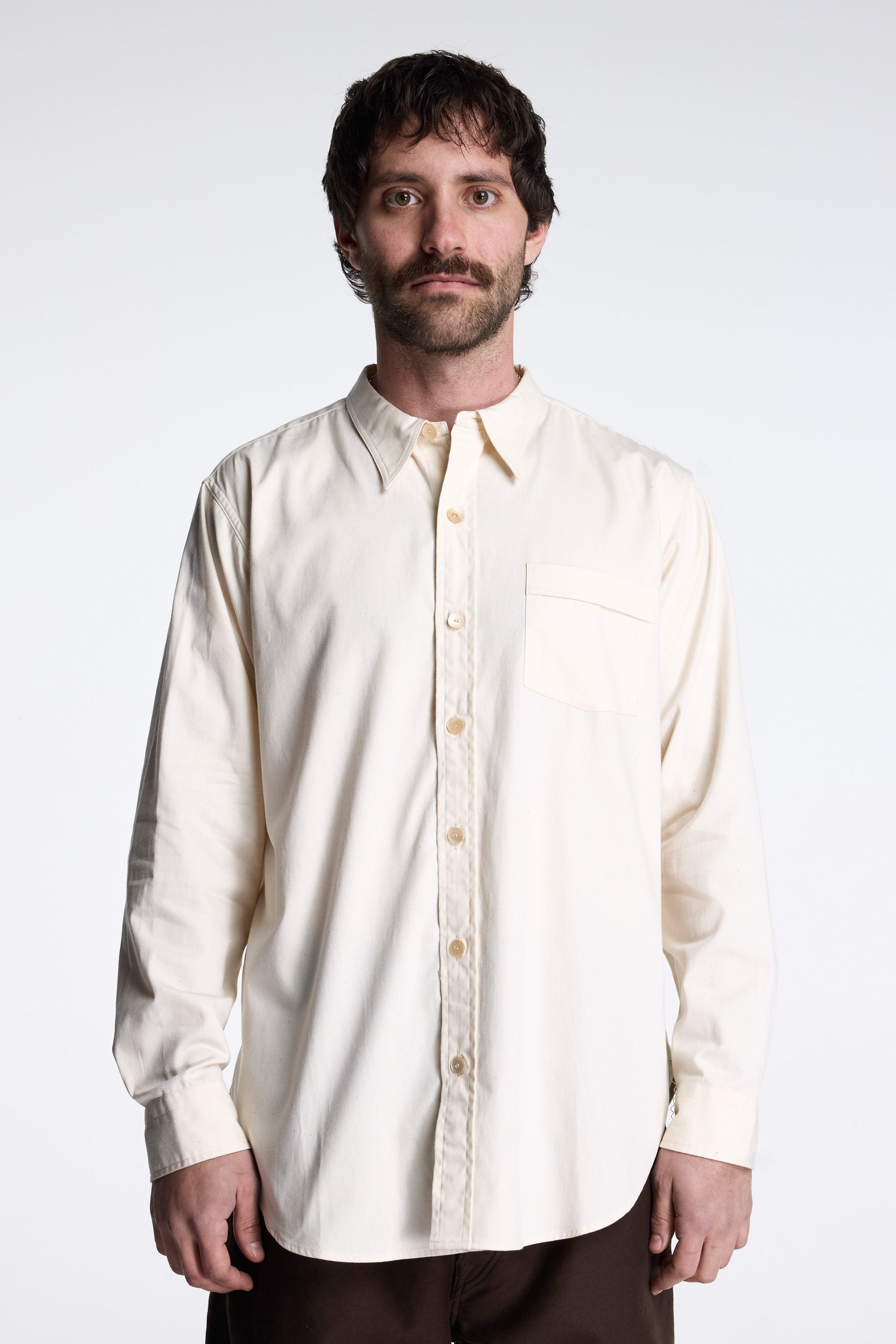 LOT.106 Narrow Collar Shirt Ivory