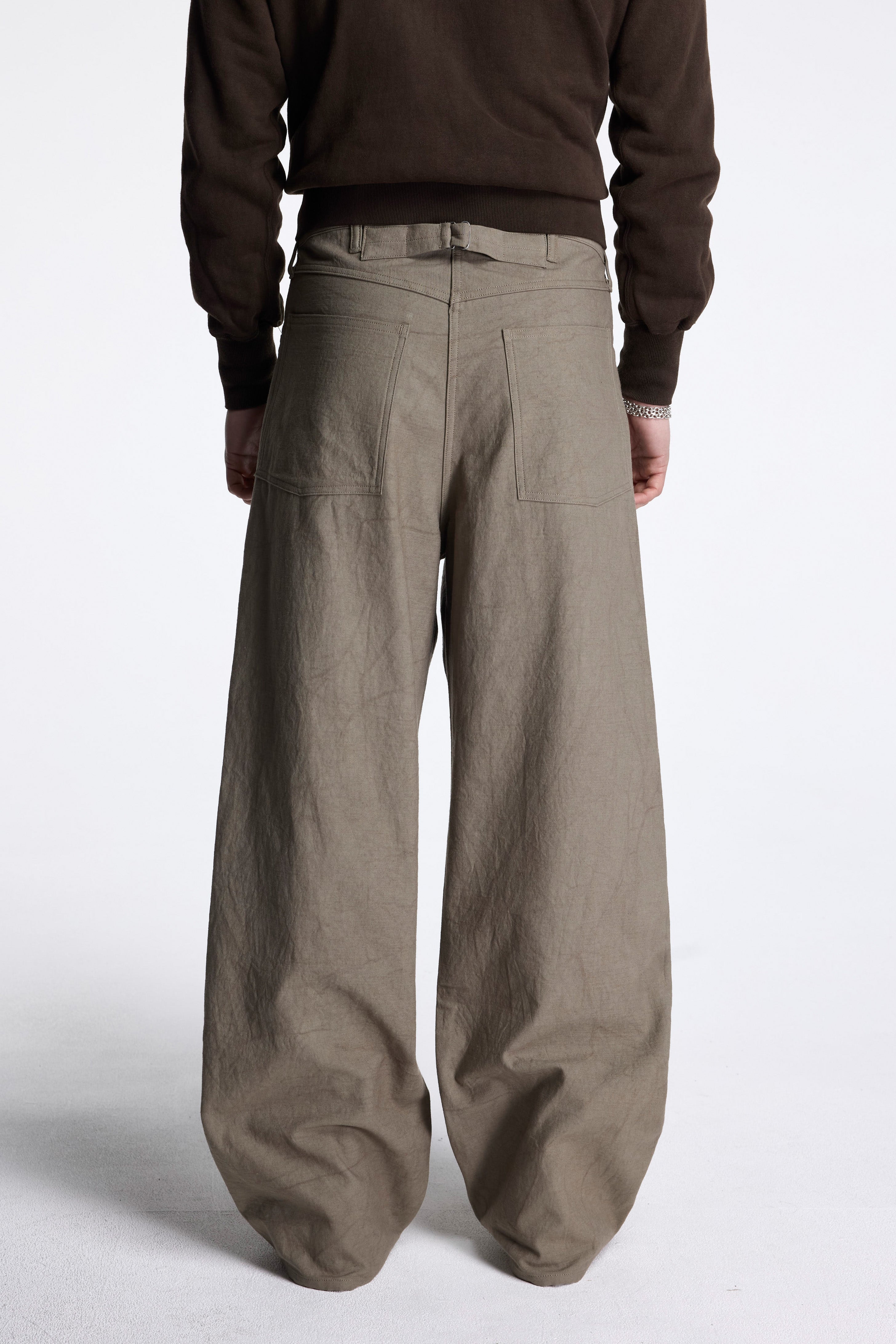 LOT.209 Buckle-Backed Trousers Beige