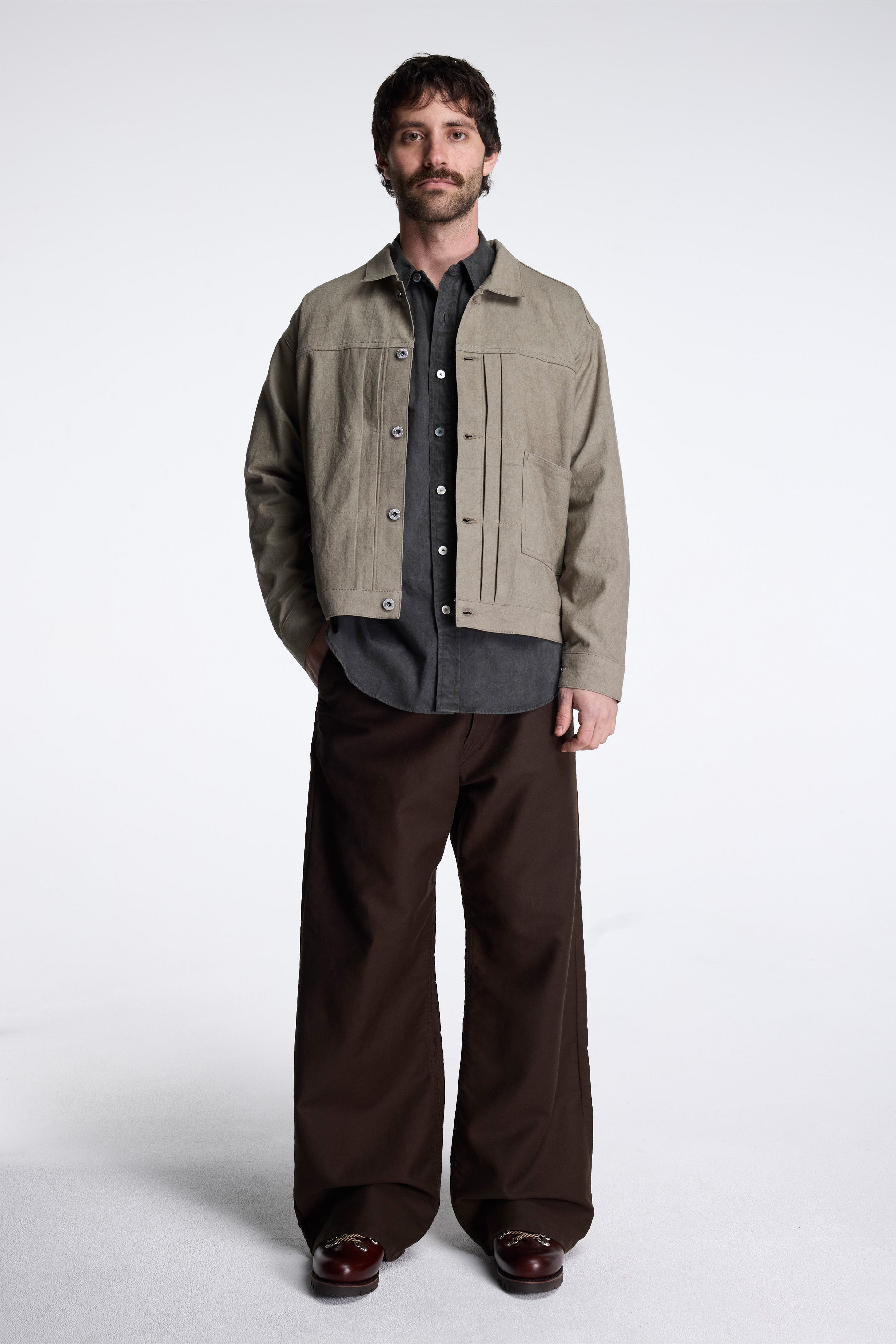 LOT.309 Buckle-Backed Jacket Beige