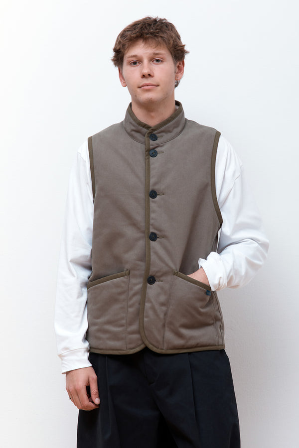 Workwear Button Mickfield Vest Olive