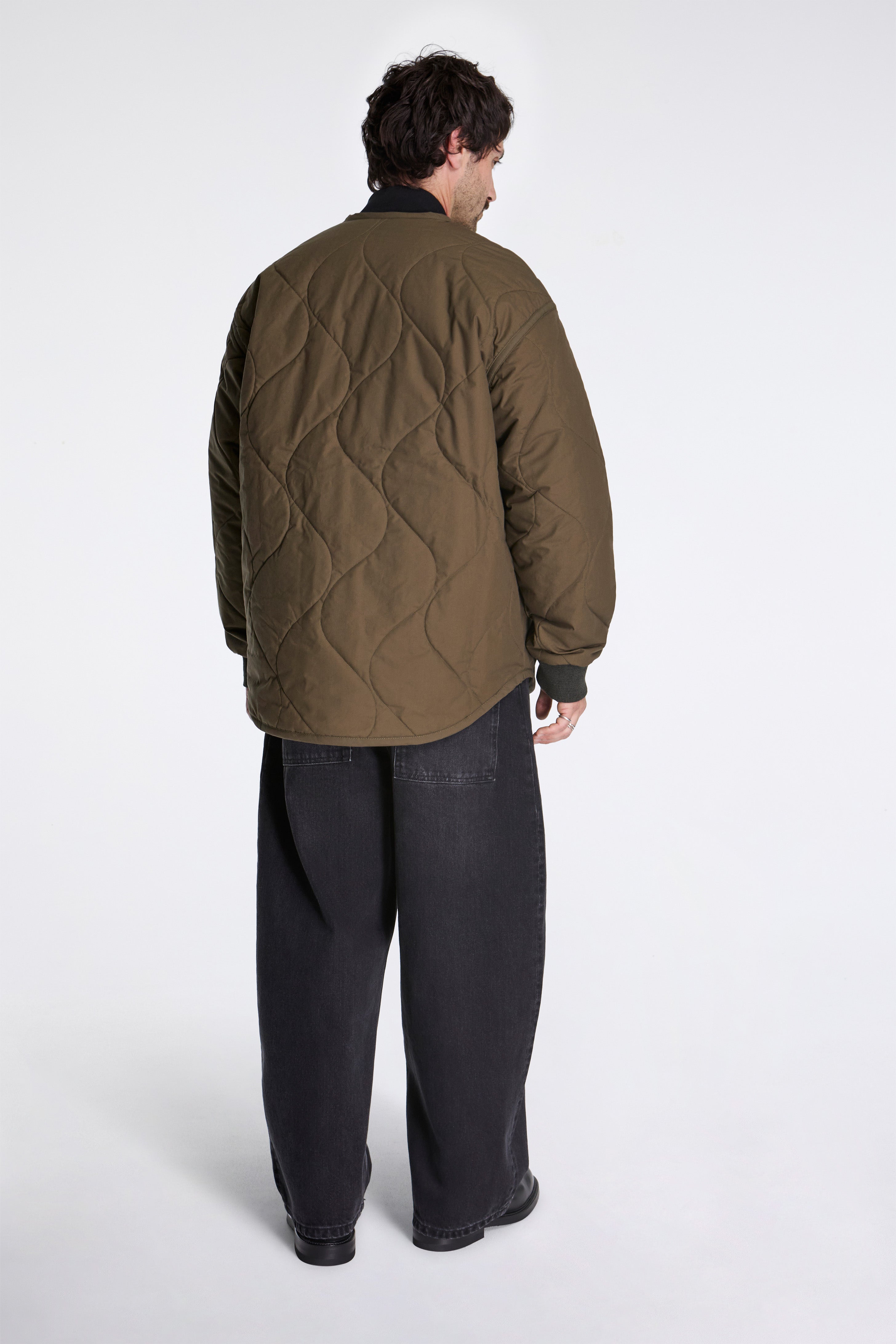 Cotton Quilt Liner Jacket Khaki/Brown