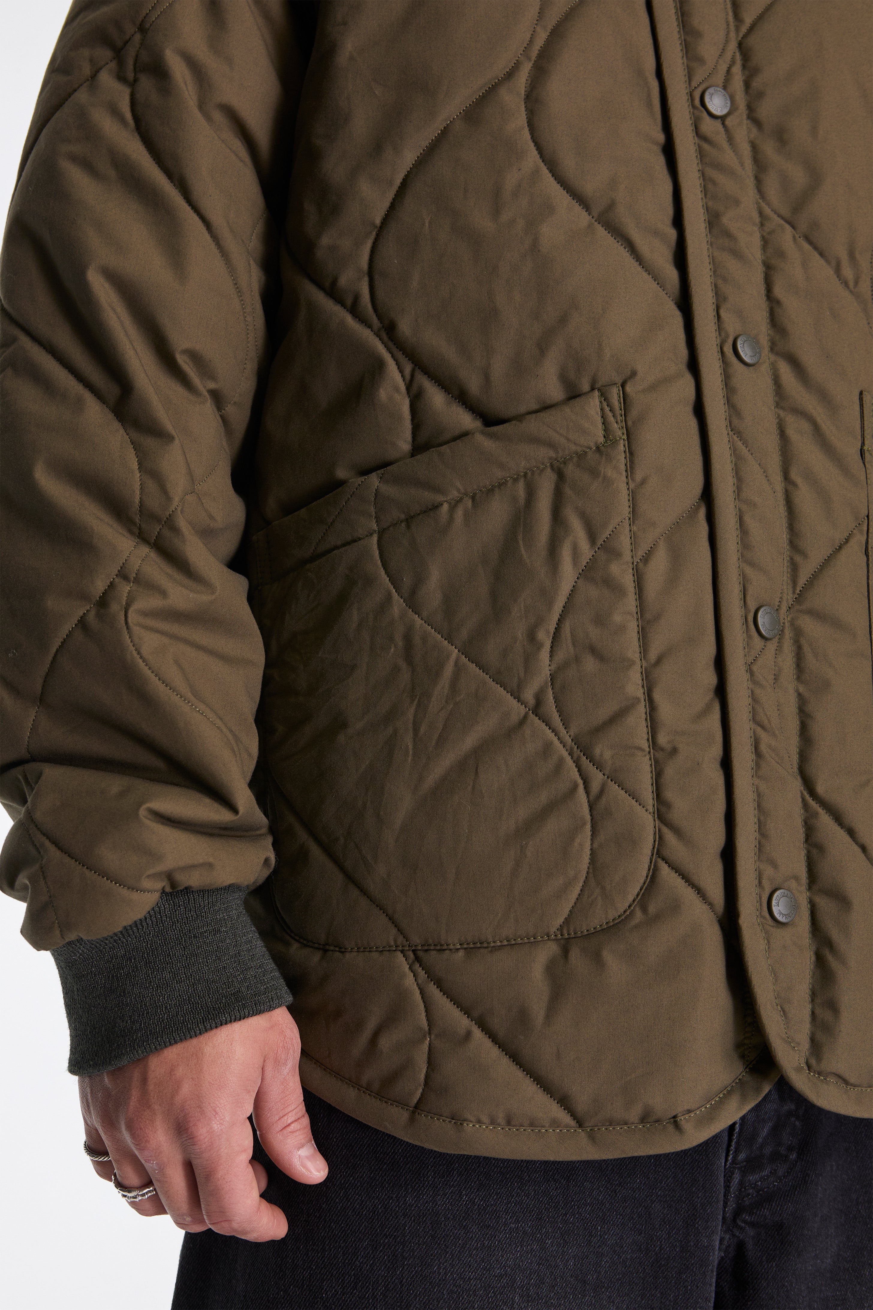 Cotton Quilt Liner Jacket Khaki/Brown