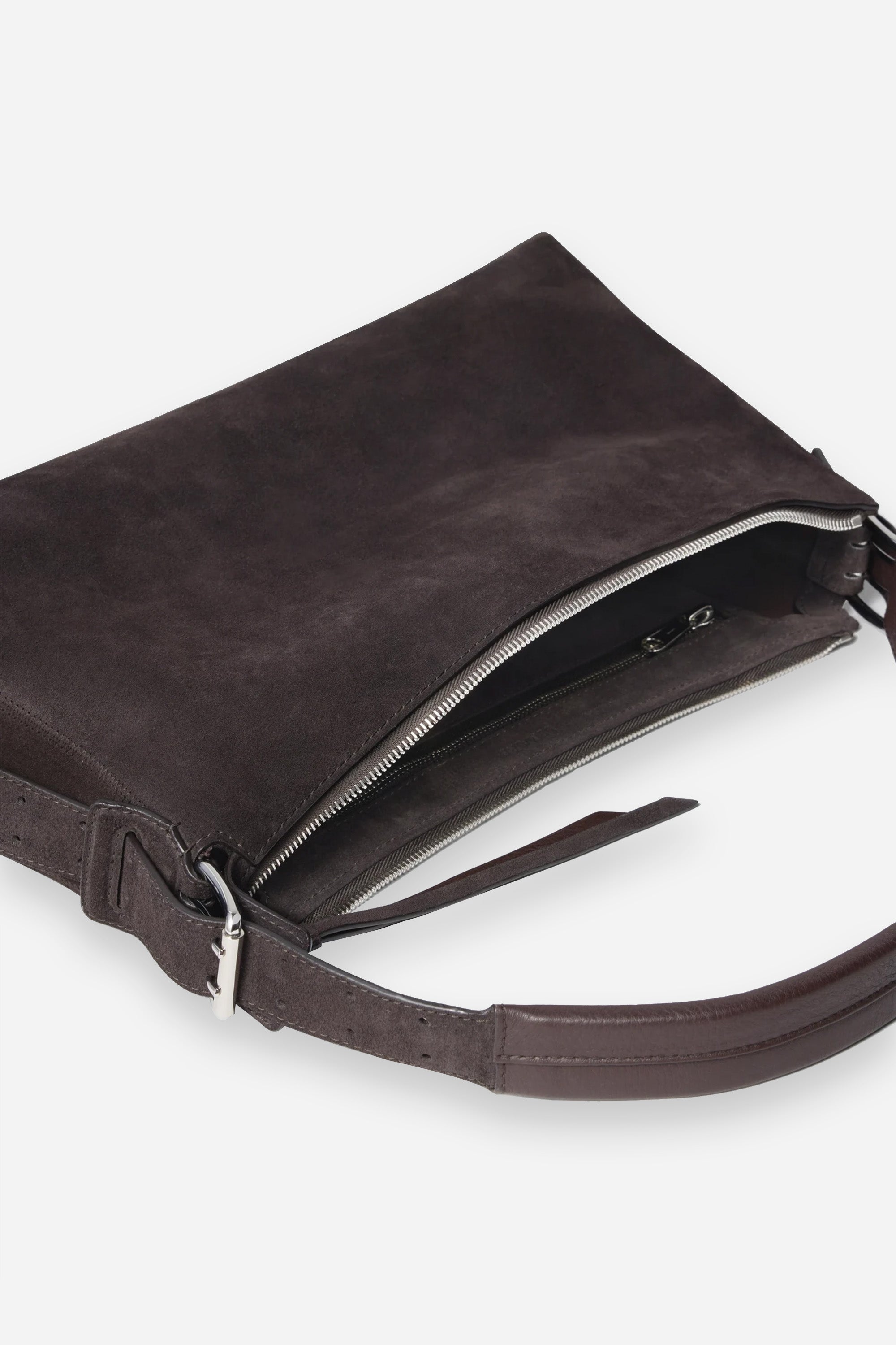 Belted Baguette Bag Ebony Brown