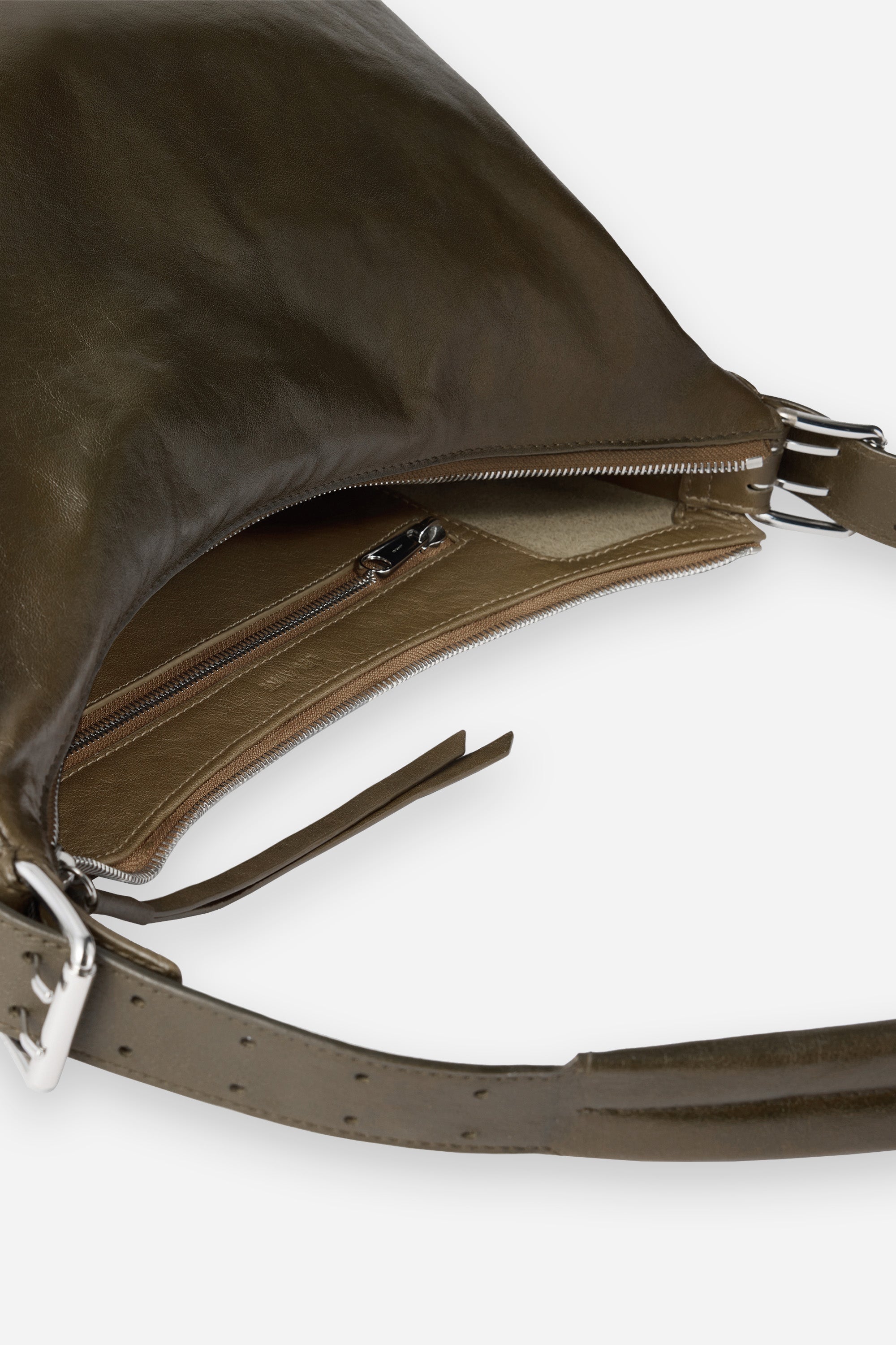 Belted Hobo Bag Dark Bronze