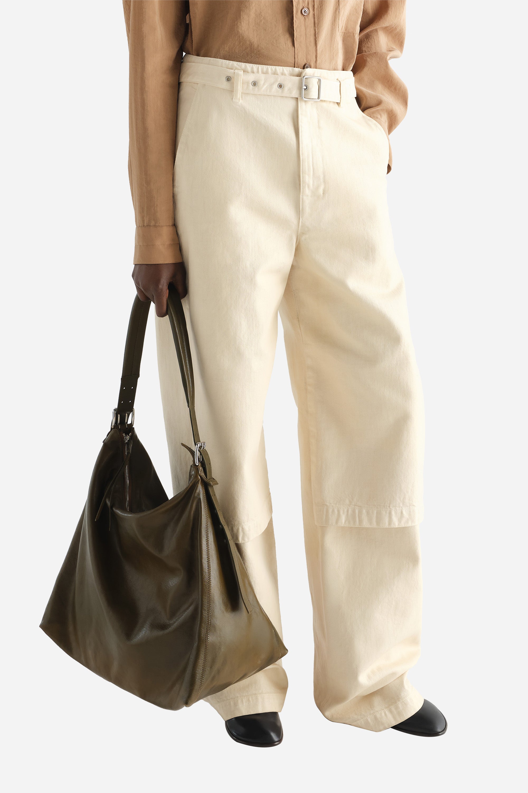 Belted Hobo Bag Dark Bronze