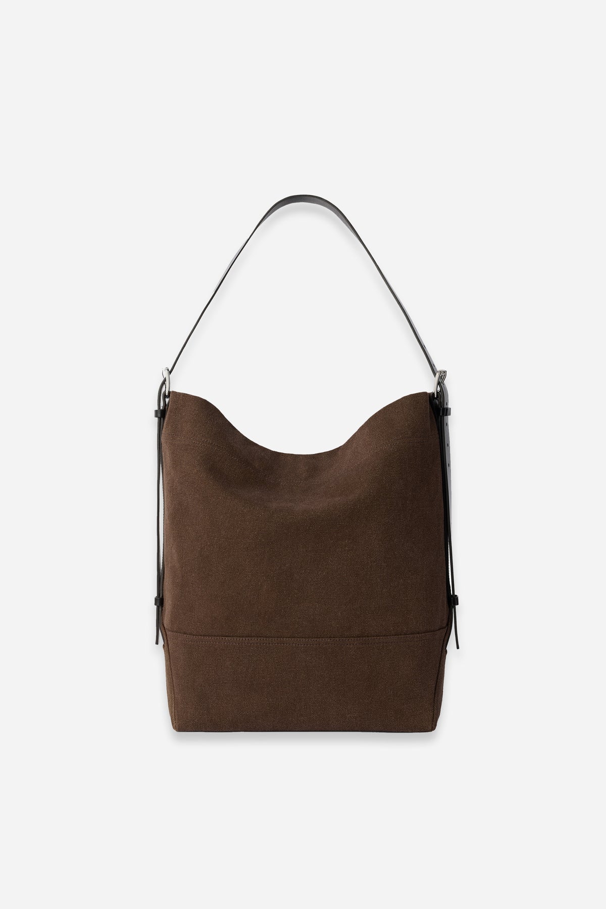 Belted Tote Bag Dark Chocolate