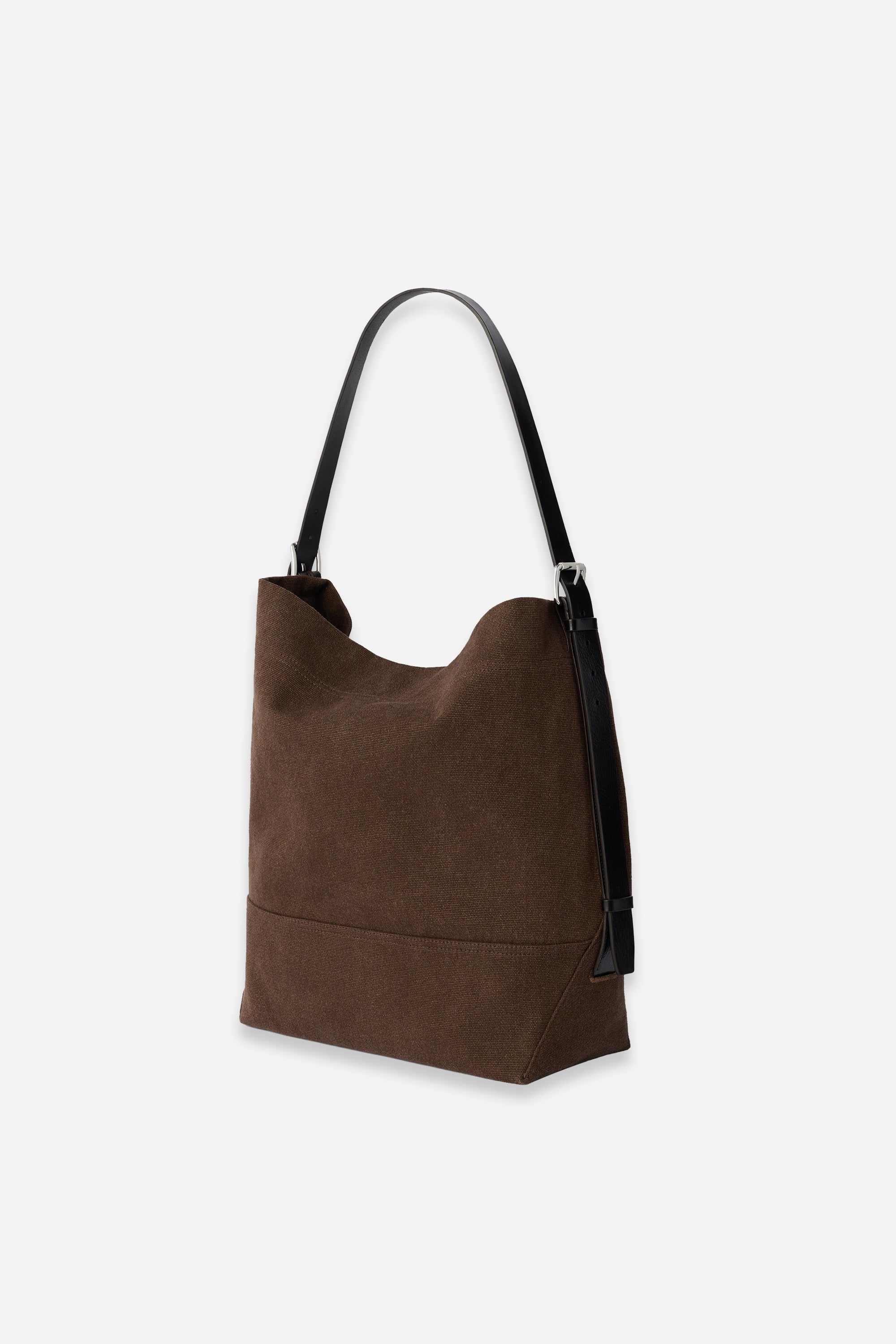 Belted Tote Bag Dark Chocolate