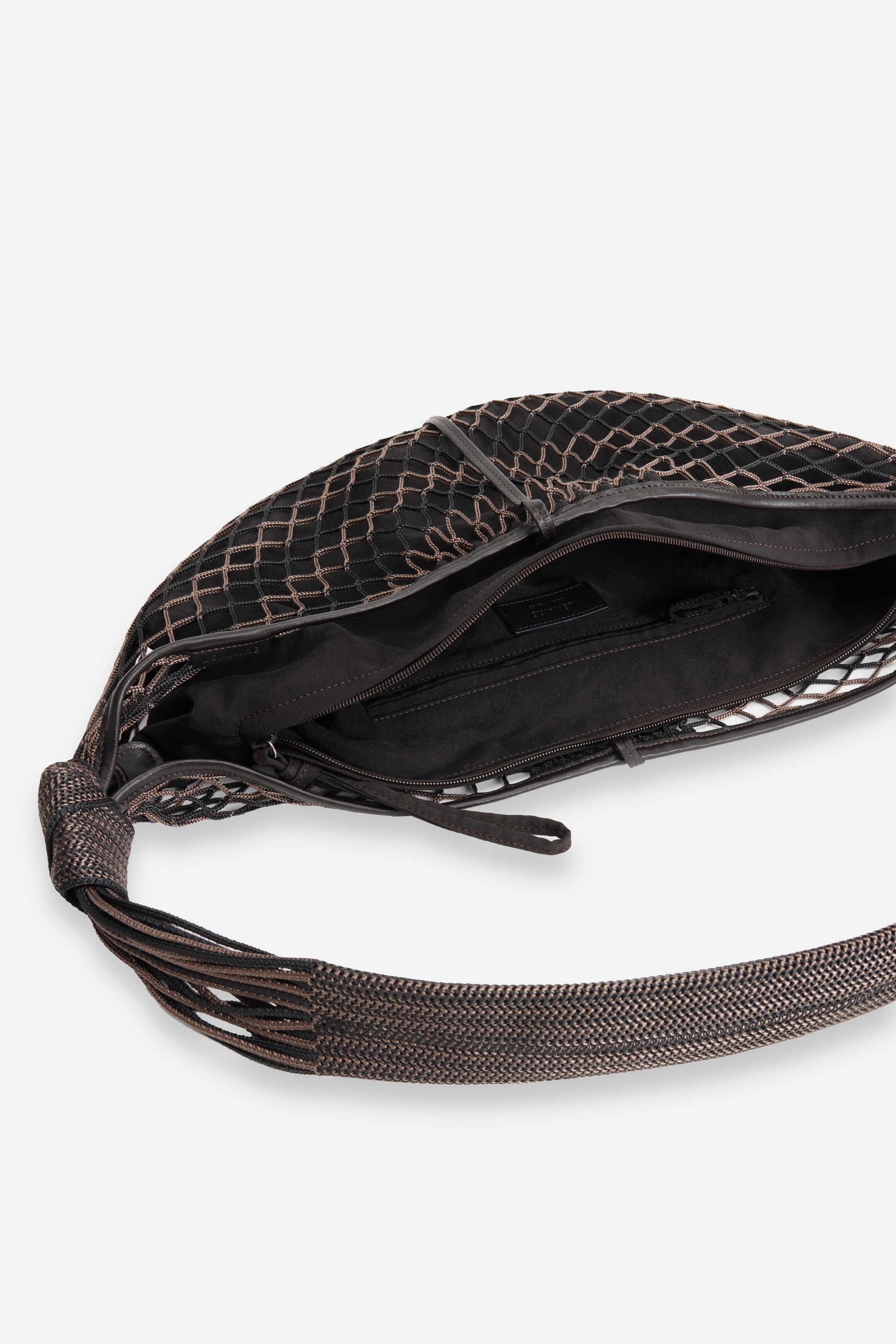 Croissant Filt Bag Chevron Marron Glacé