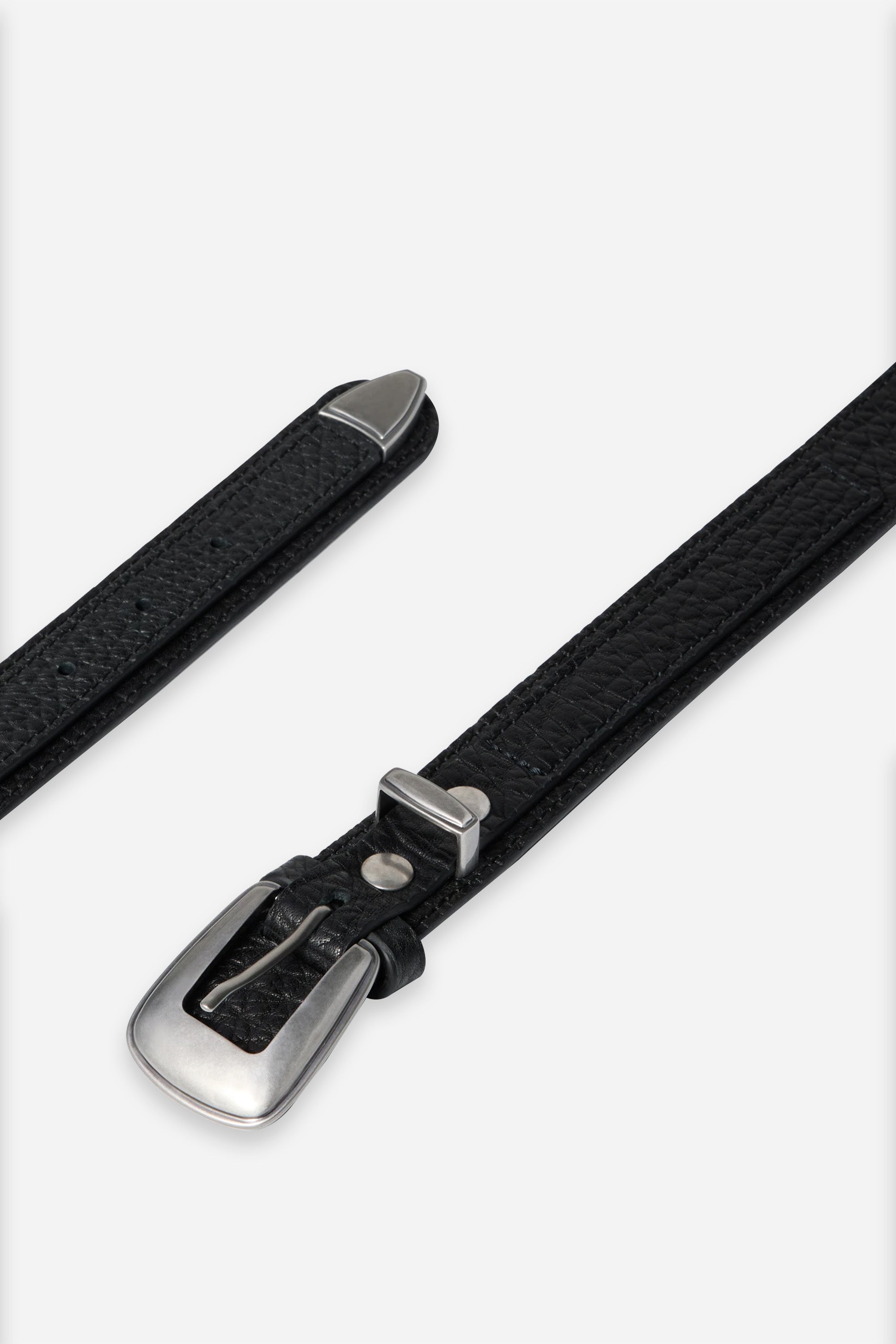 Minimal Western Belt Black
