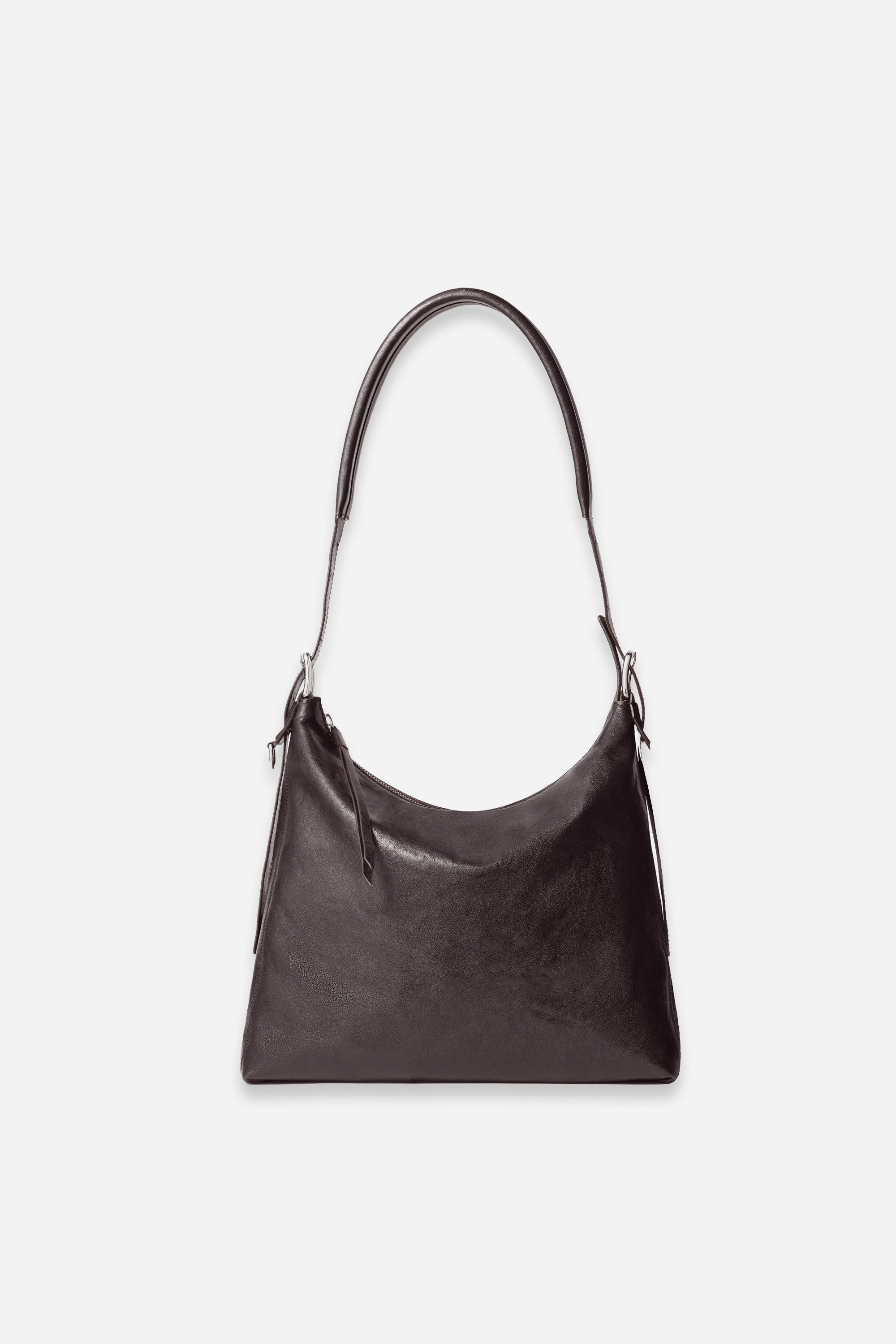 Small Belted Hobo Bag Dark Chocolate
