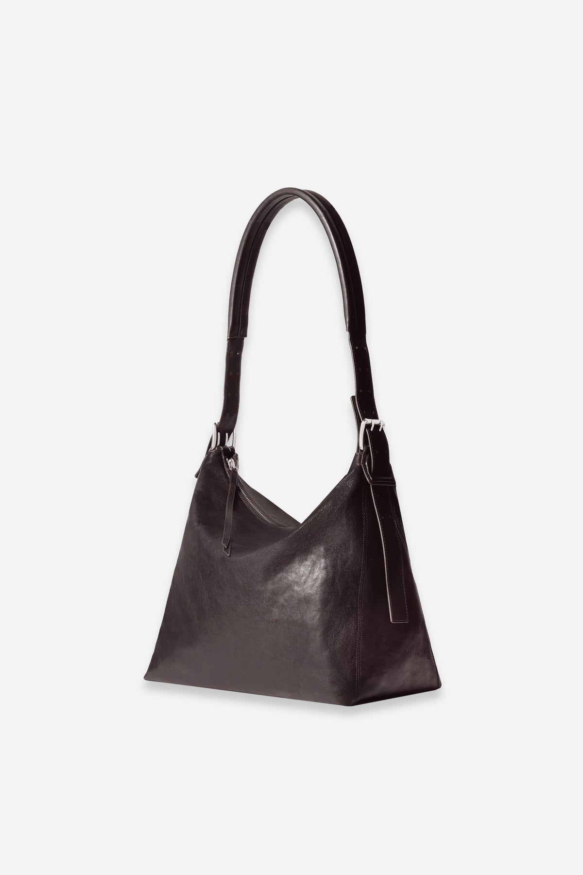 Small Belted Hobo Bag Dark Chocolate